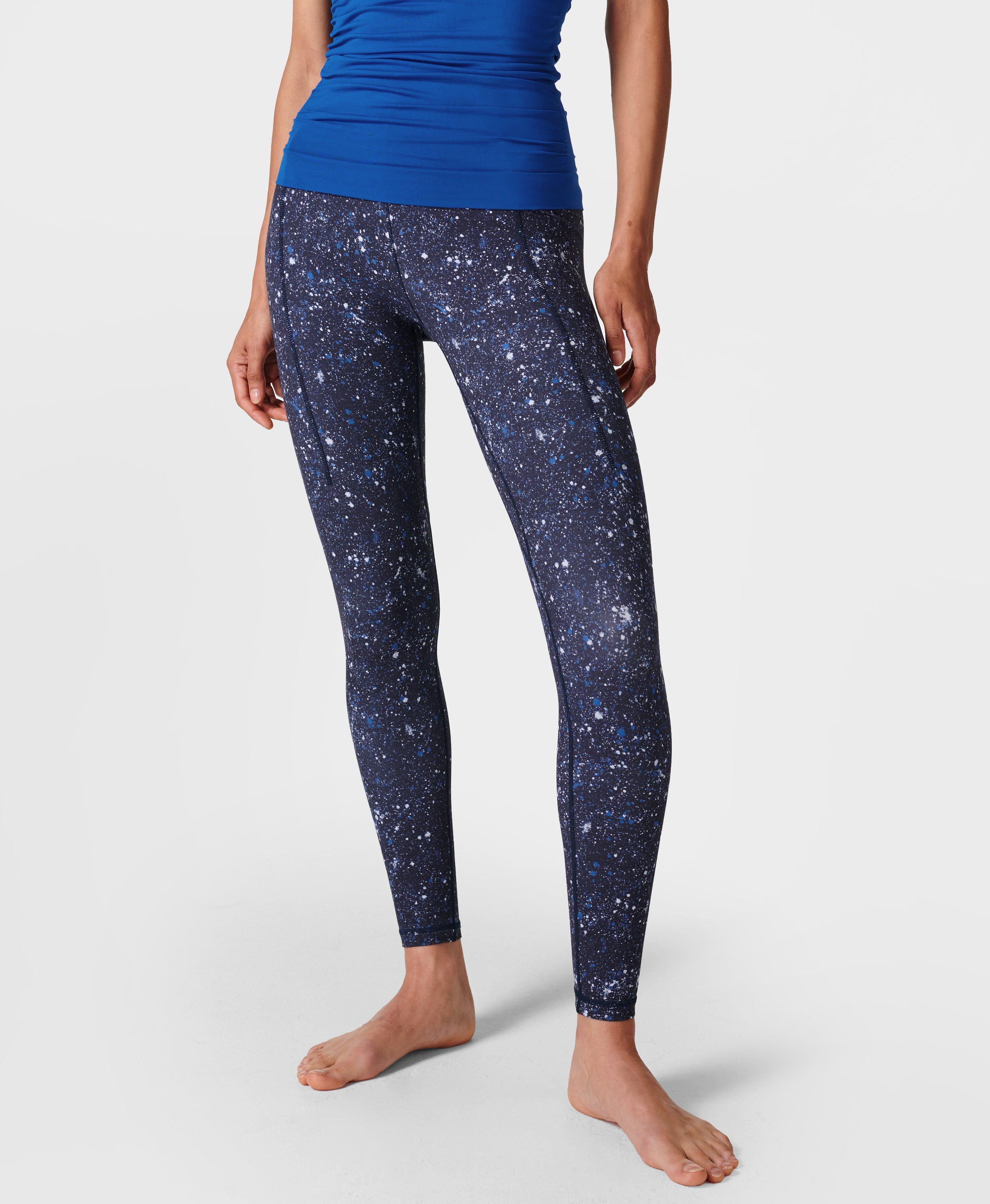 Super Soft Yoga Leggings - Blue Multi Speckle Print