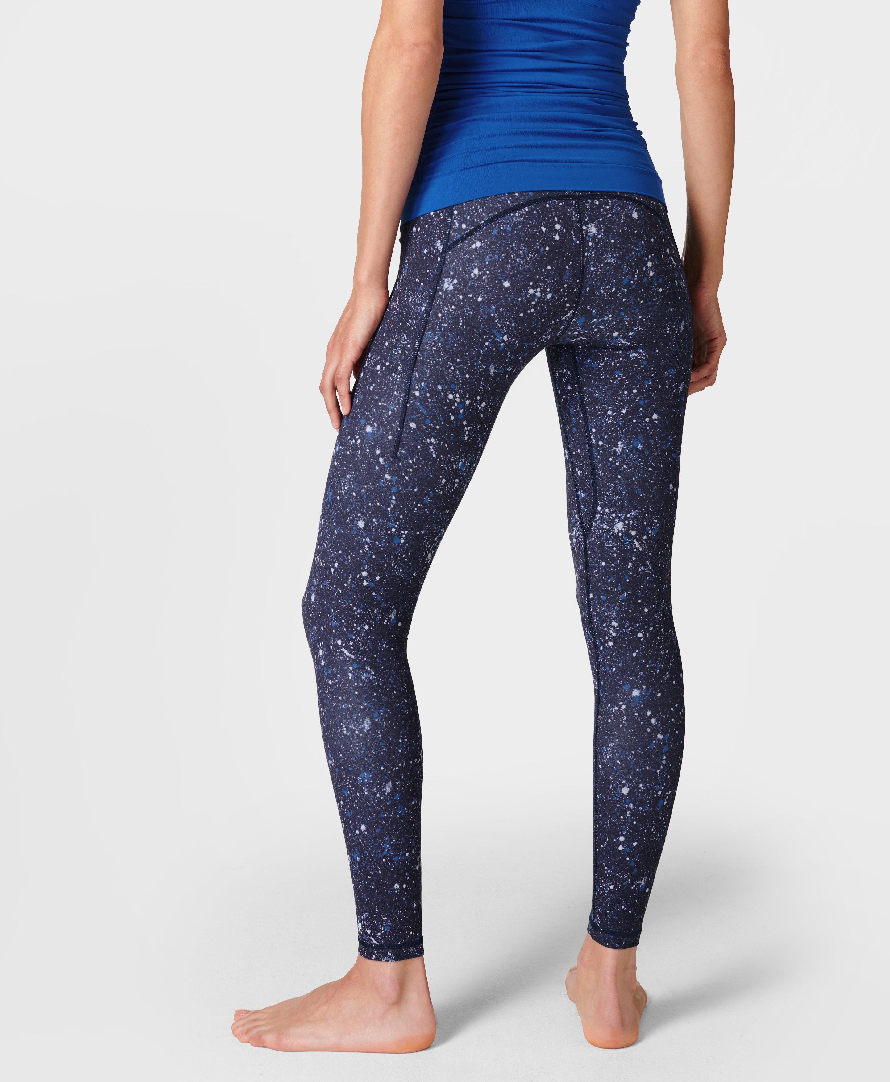 Super Soft Yoga Leggings - Blue Multi Speckle Print, Women's Leggings