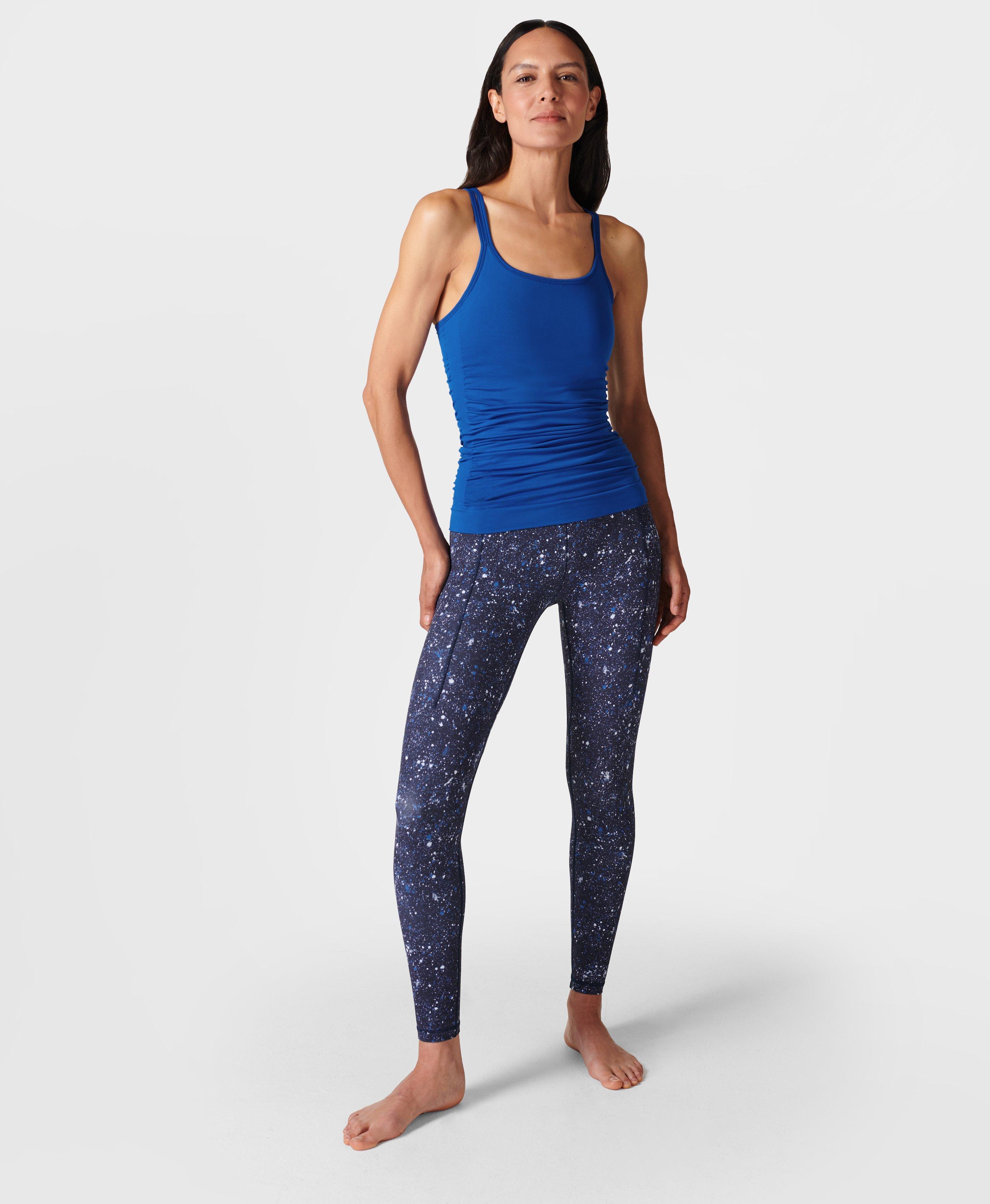 Super Soft Yoga Leggings - Blue Marble Speckle Print, Women's Leggings