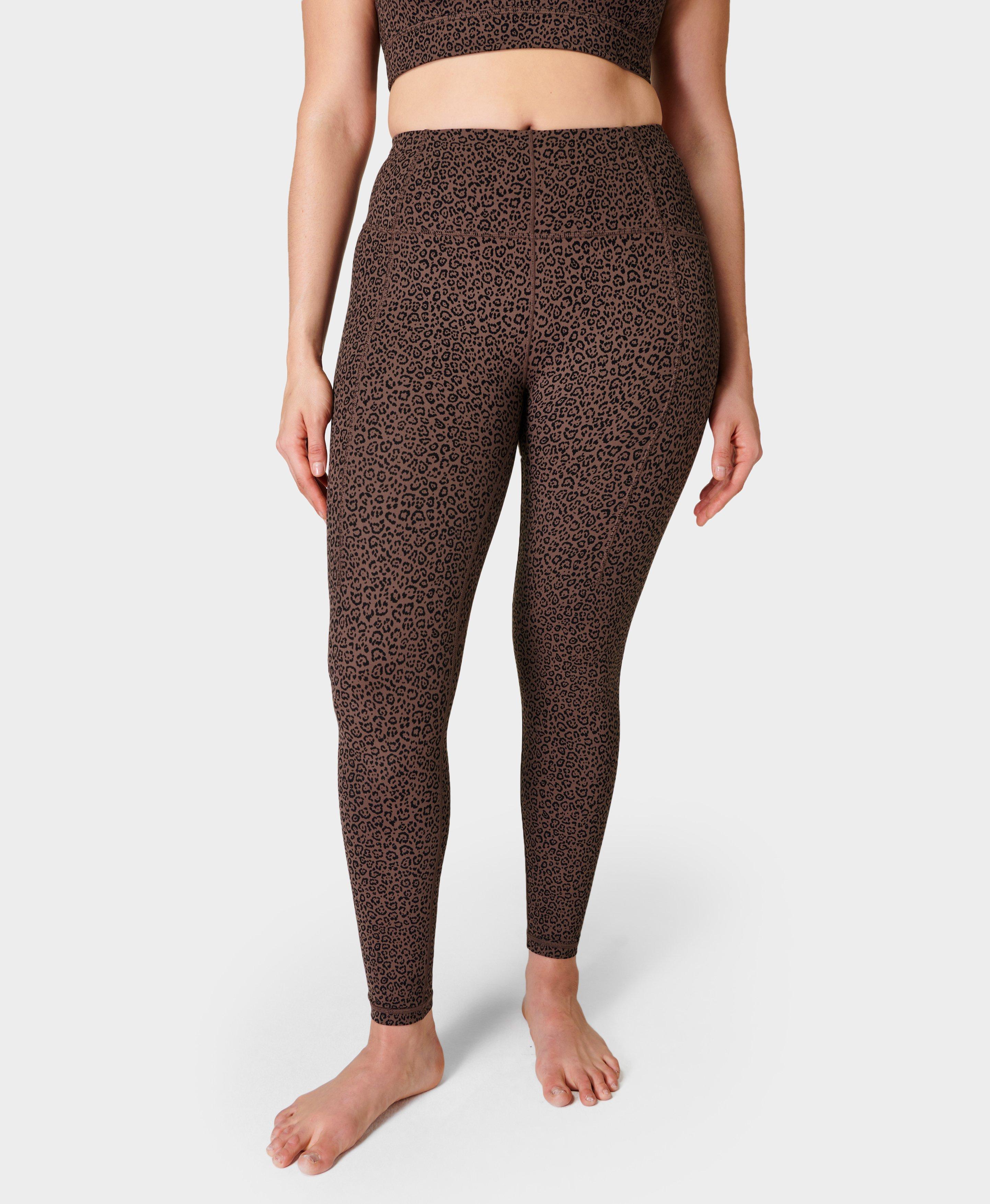 Oalka Leopard Print Brown Leggings Size XL - 52% off