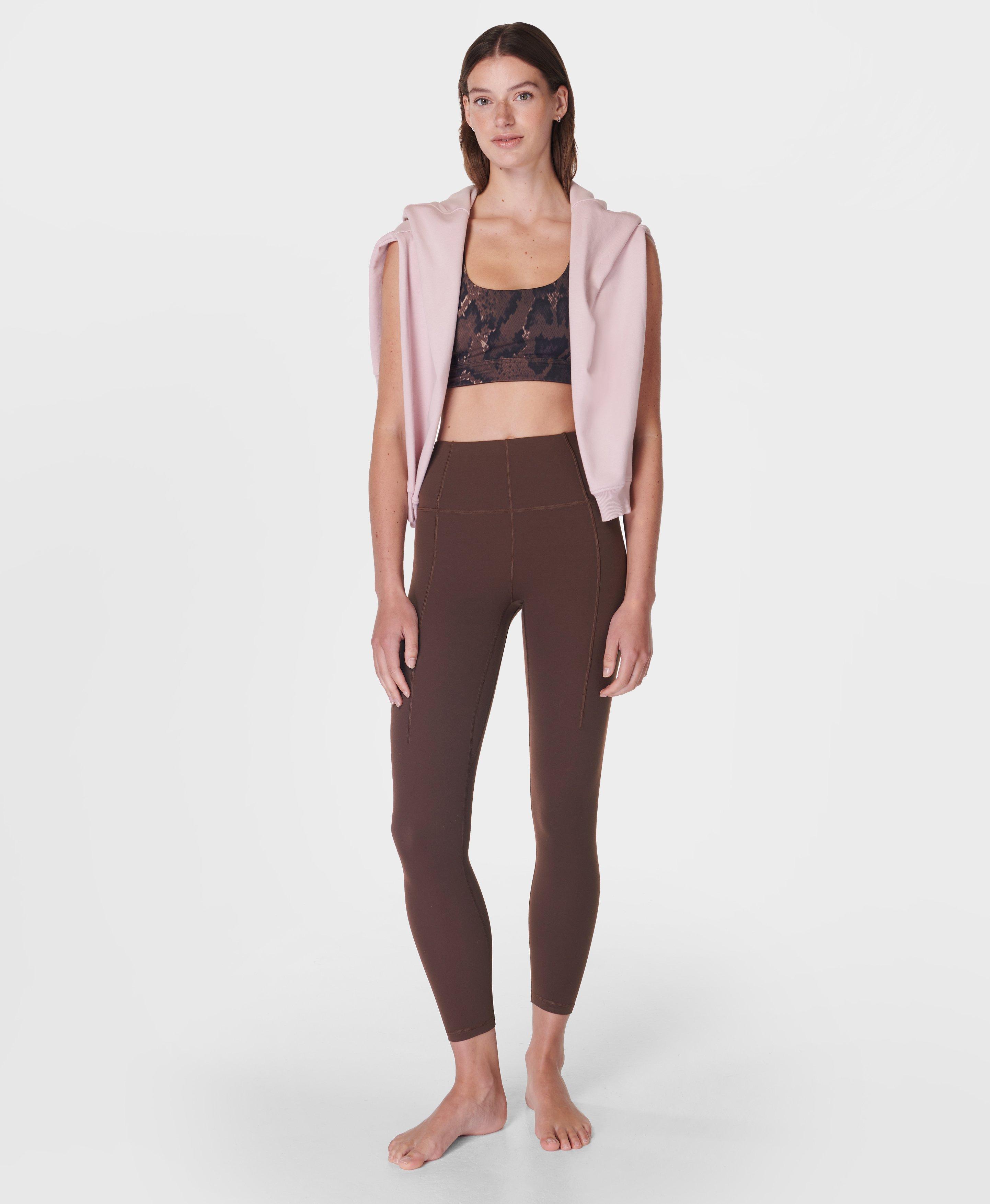 Super Soft 7/8 Yoga Leggings - Cacao Brown | Women