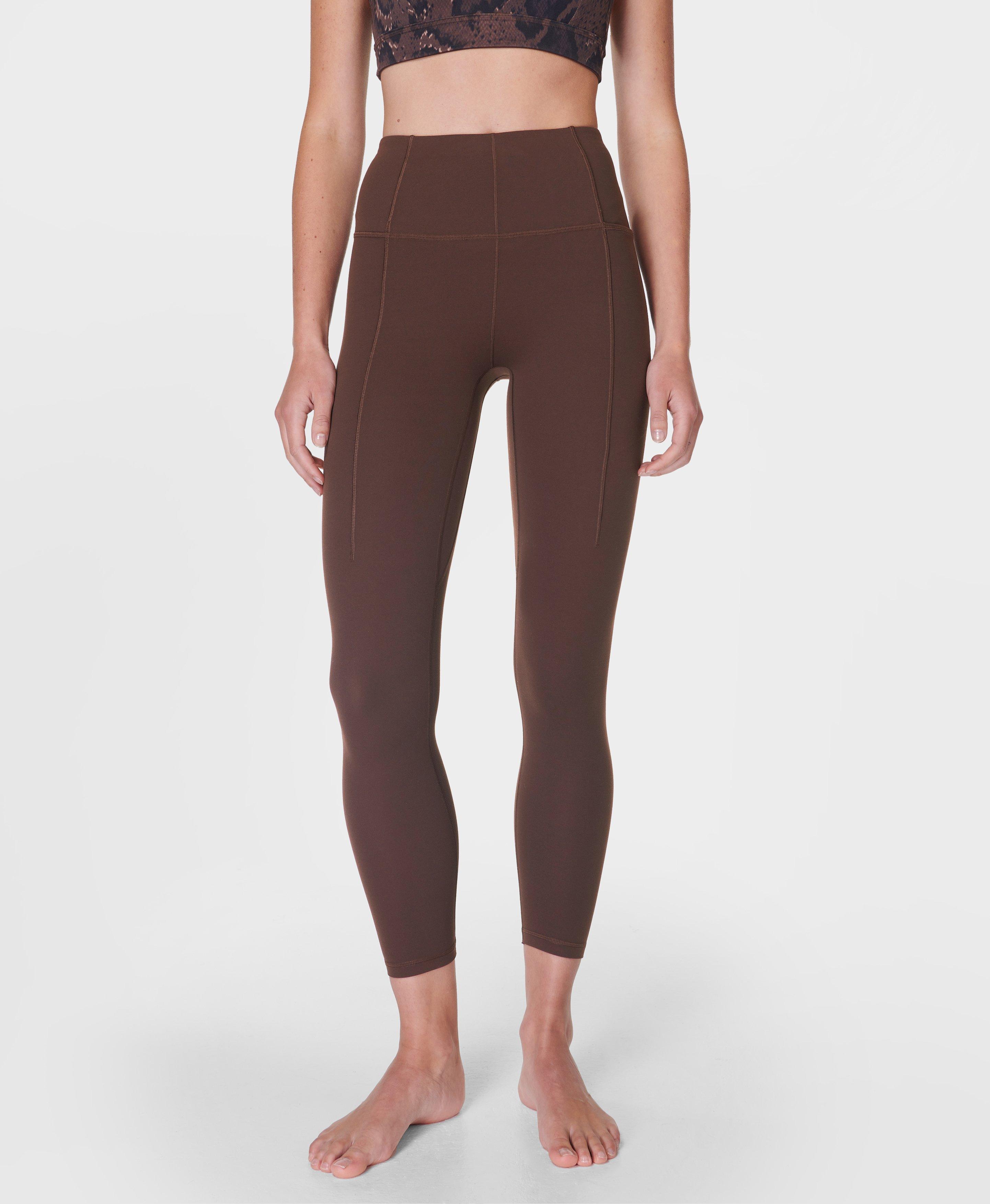 Super Soft 7/8 Yoga Leggings - Cacao Brown | Women