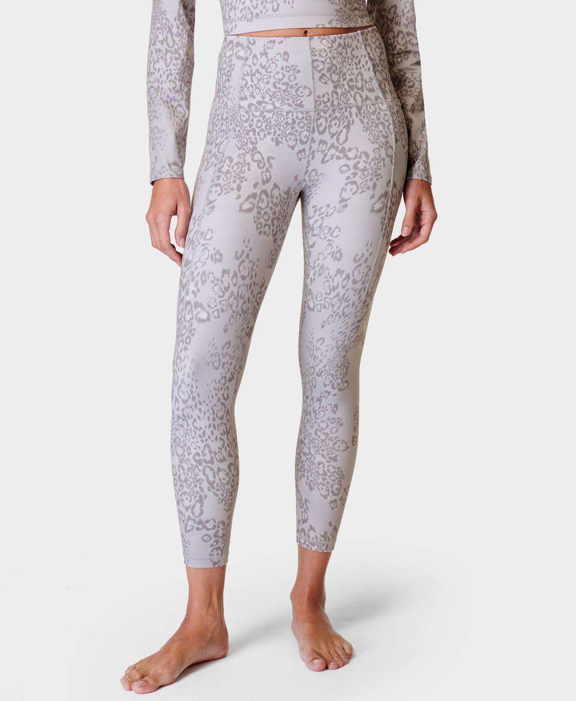 Super Soft 7/8 Yoga Leggings - Grey Smokey Leopard Print Super Soft 7/8 Yoga Leggings - Grey Smokey Leopard Print
