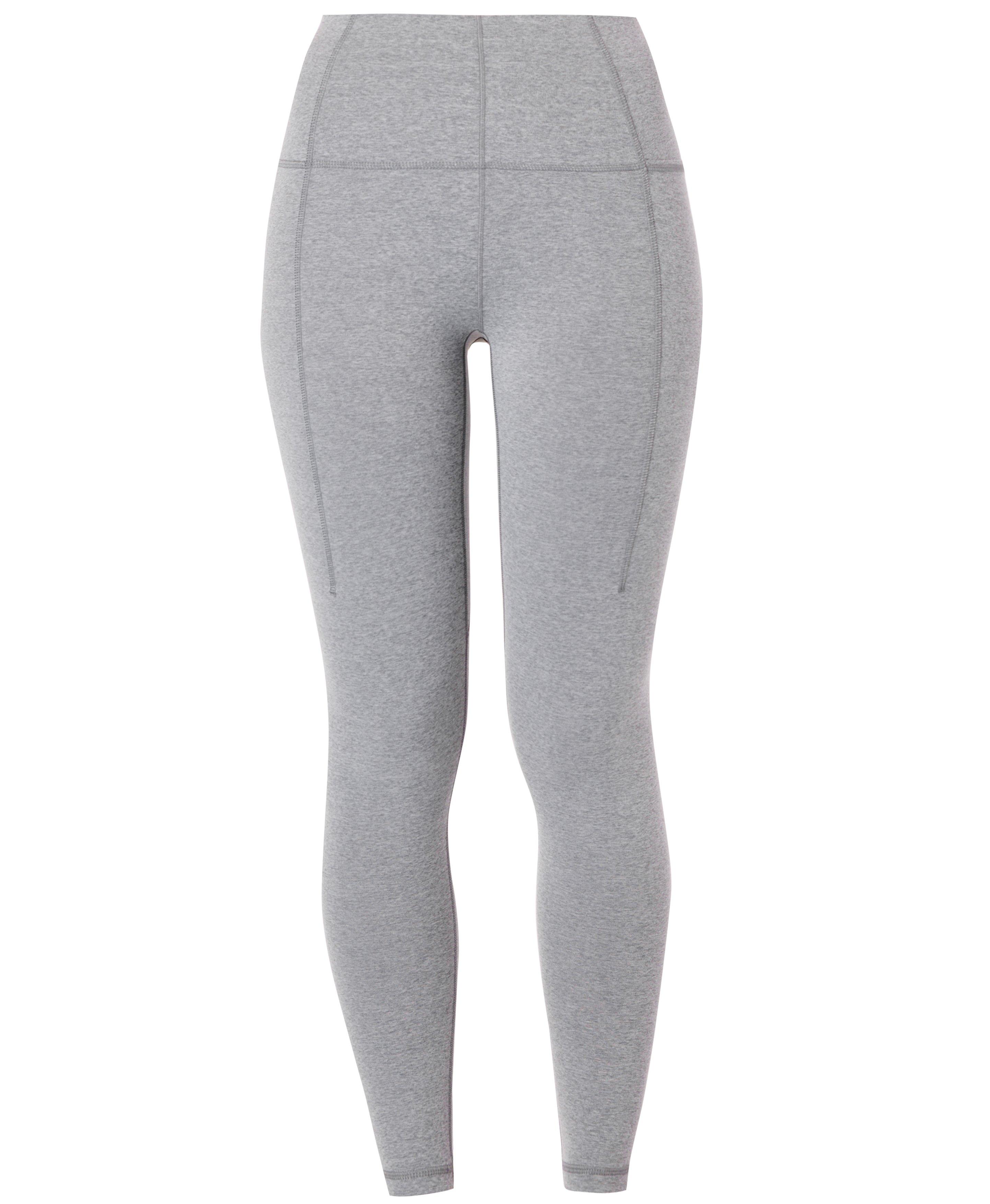 NancyBrandy High Waist Spandex Leggings Stretch Pants - Gray in