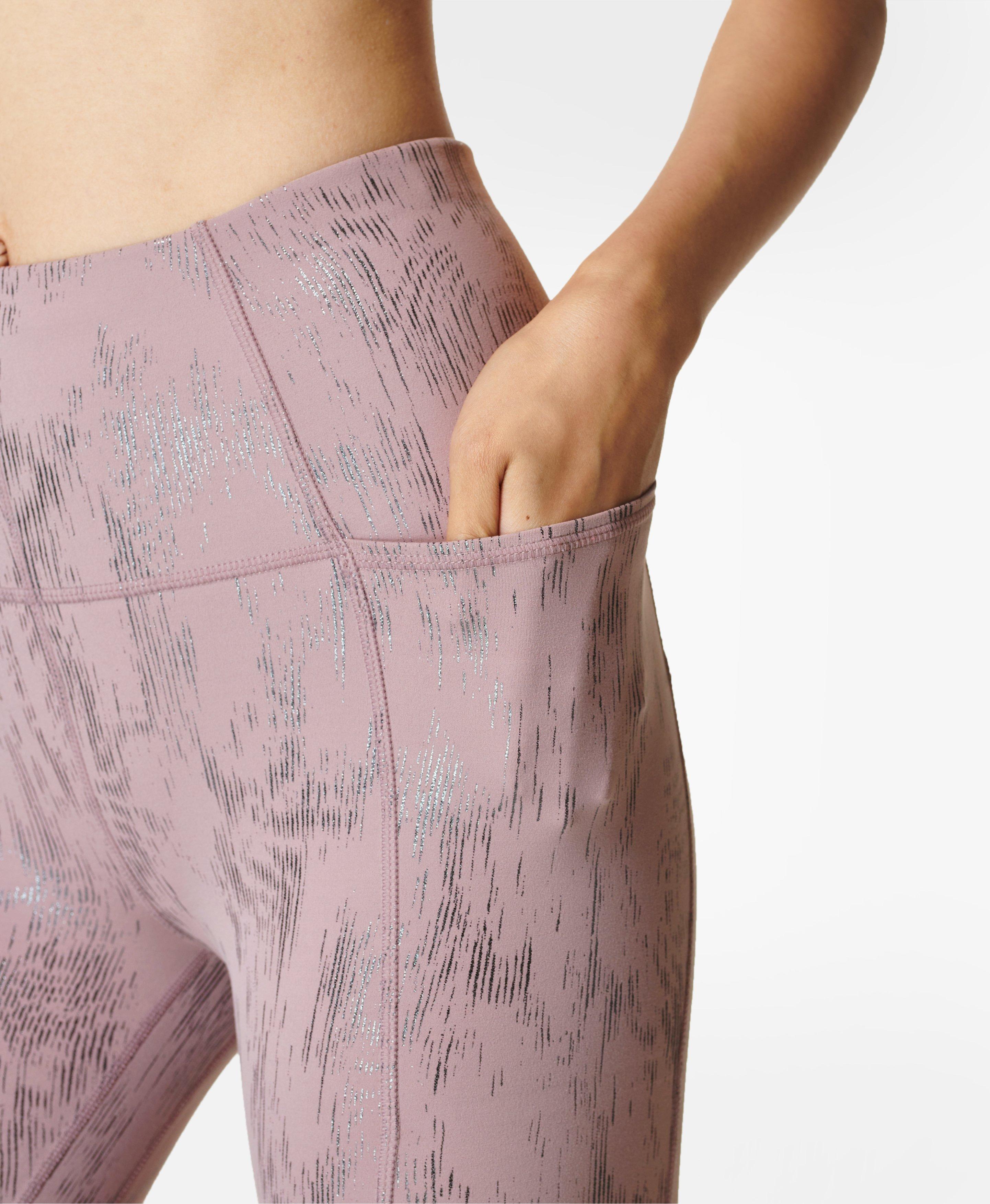 Super Soft Yoga Leggings - Pink Fusion Foil Print