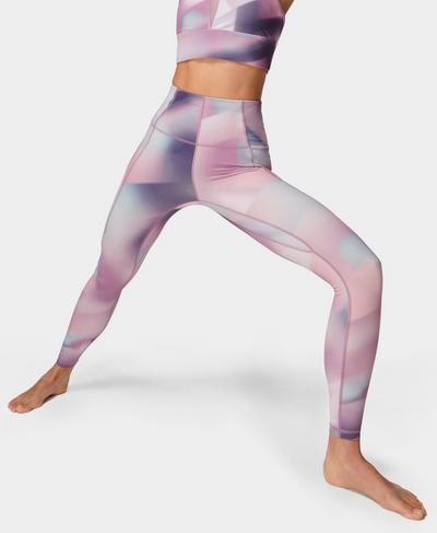 Super Soft Yoga Leggings, Pink Spliced Gradient Print | Sweaty Betty