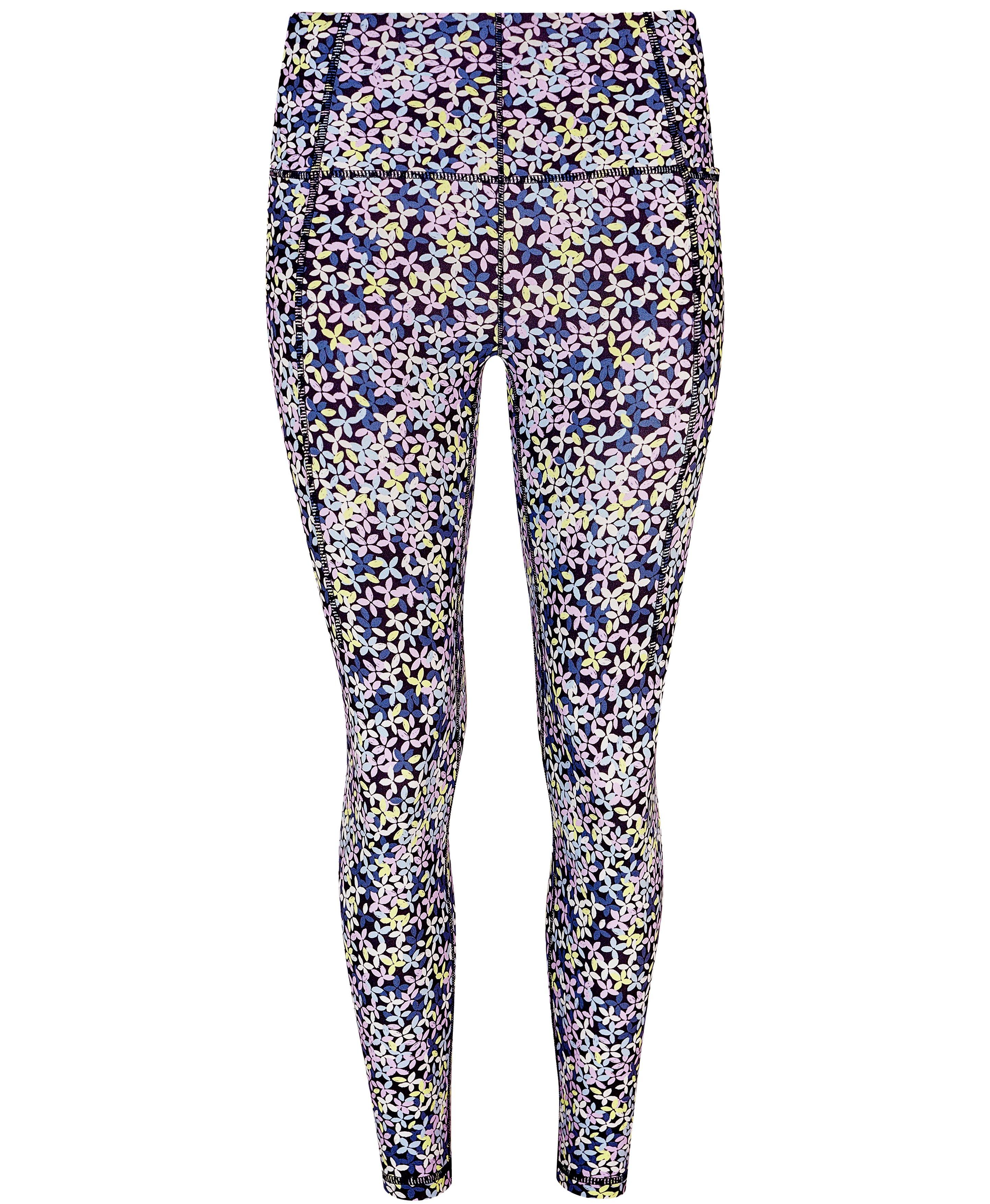Sweaty Betty All Day floral full length print grey leggings Size
