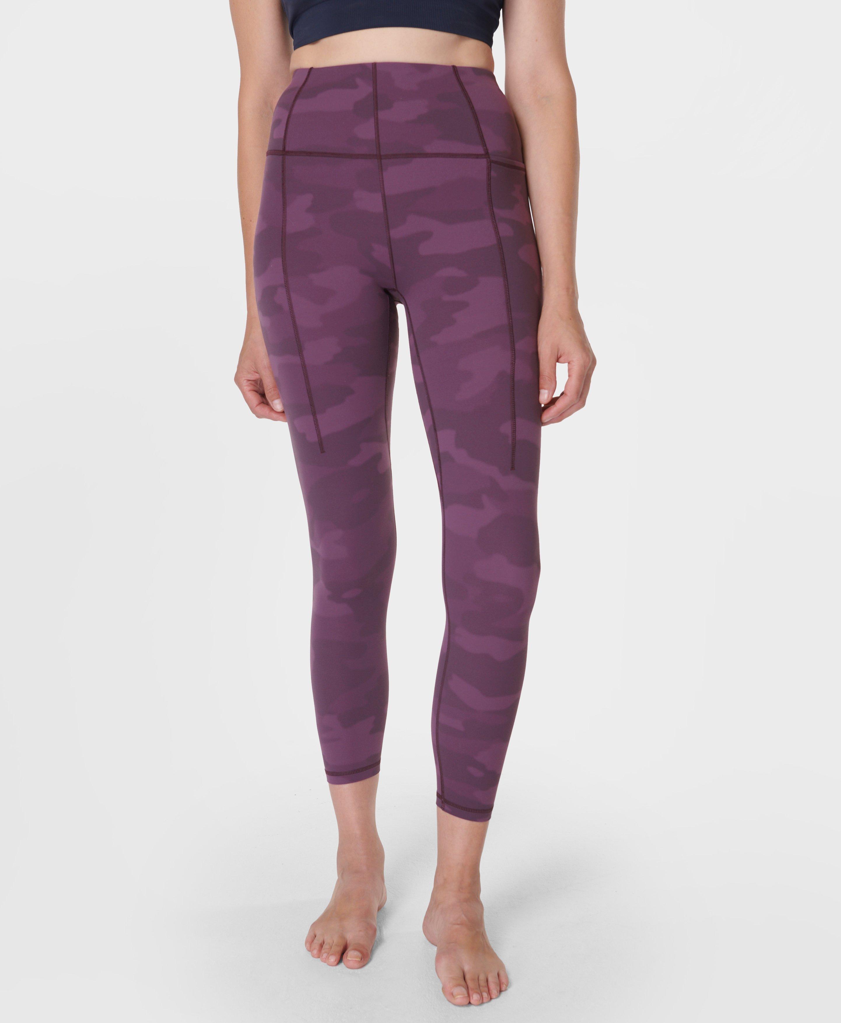 Super Soft 7 8 Yoga Leggings Purple Soft Camo Print Women s Leggings Sweaty Betty
