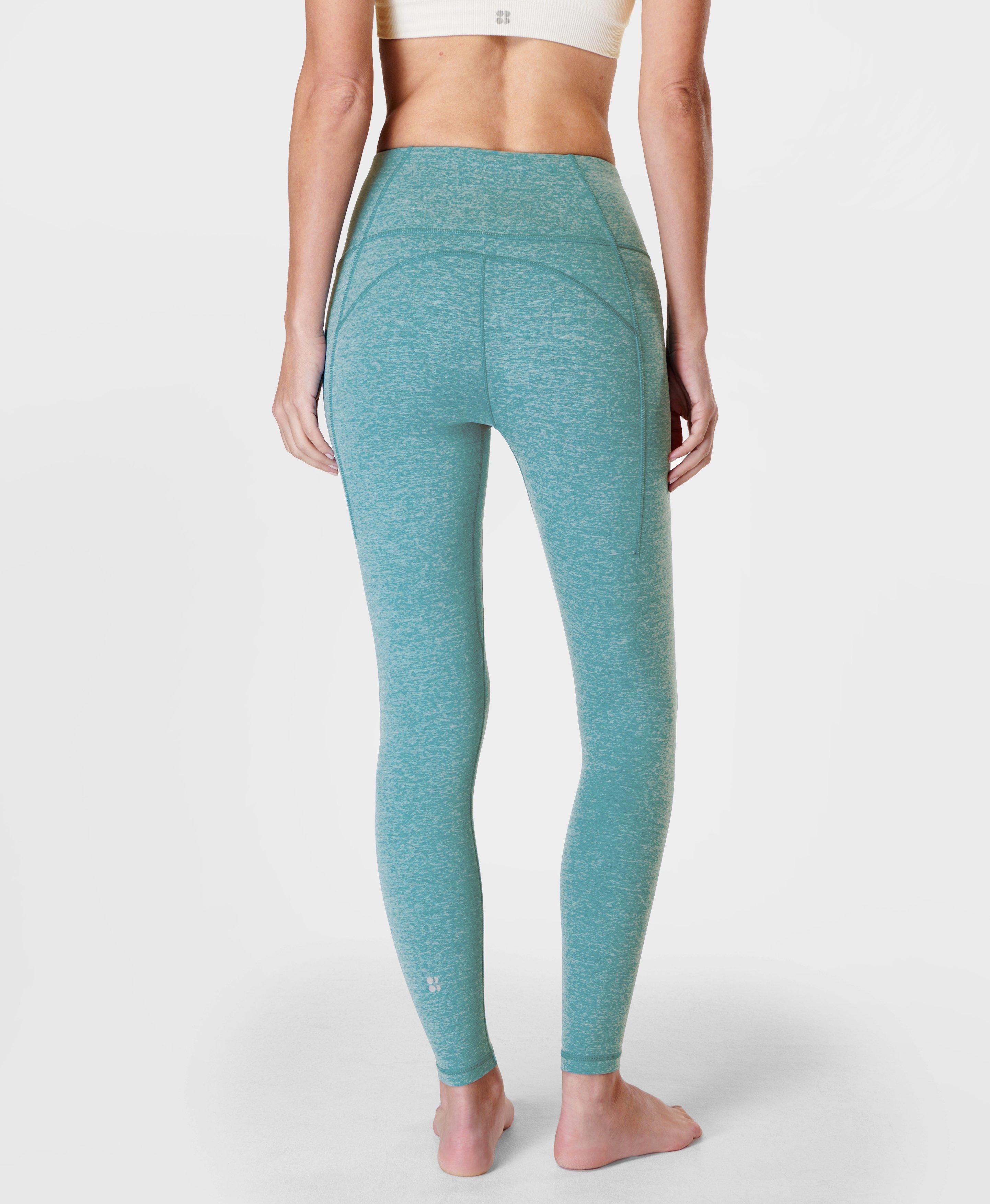 Super Soft 7/8 Yoga Leggings - Reef Teal Blue Marl, Women's Leggings