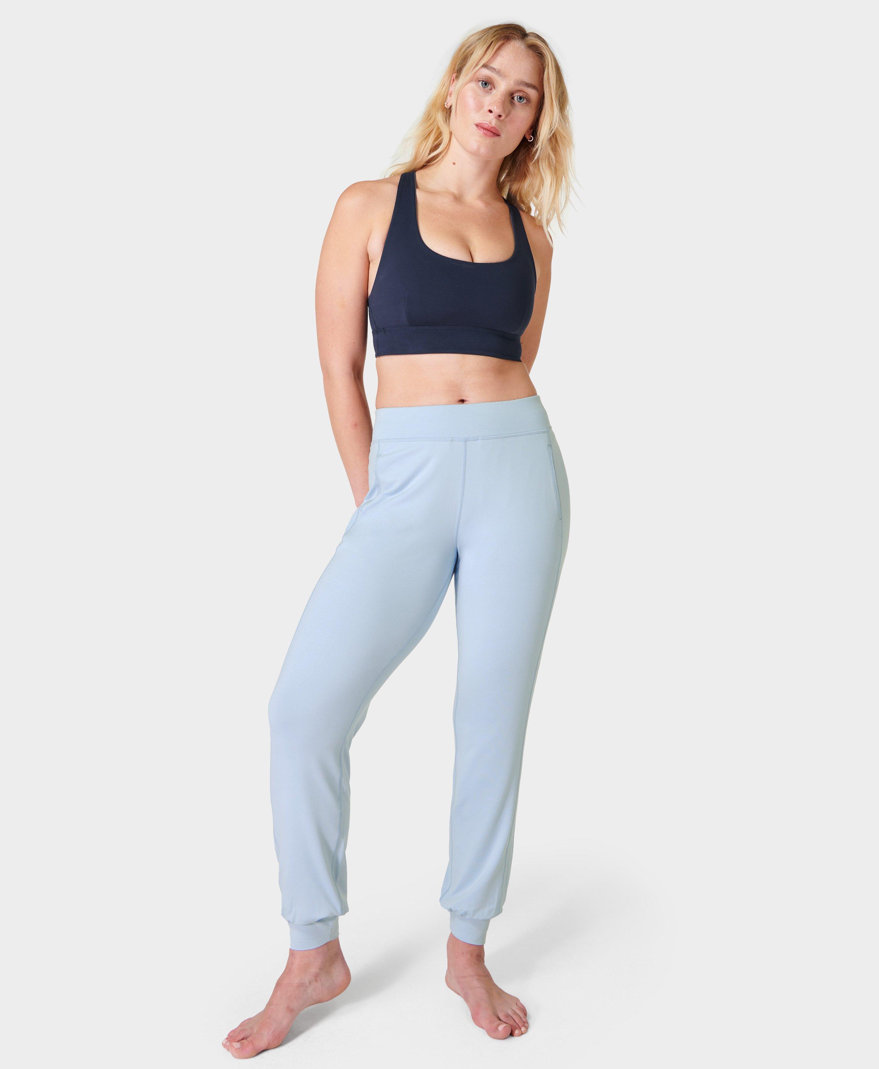 Gary Yoga Pants - Aluminium Blue, Women's Trousers & Yoga Pants