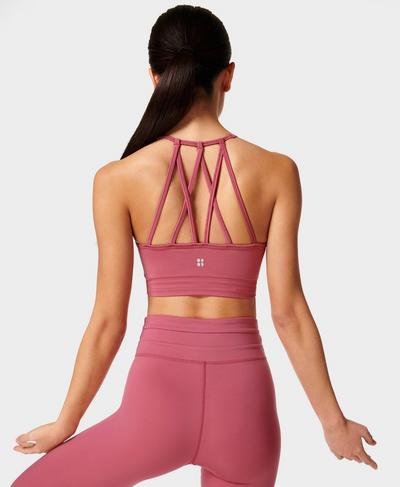 Spirit Reformed Yoga Bra, Ambient Pink | Sweaty Betty