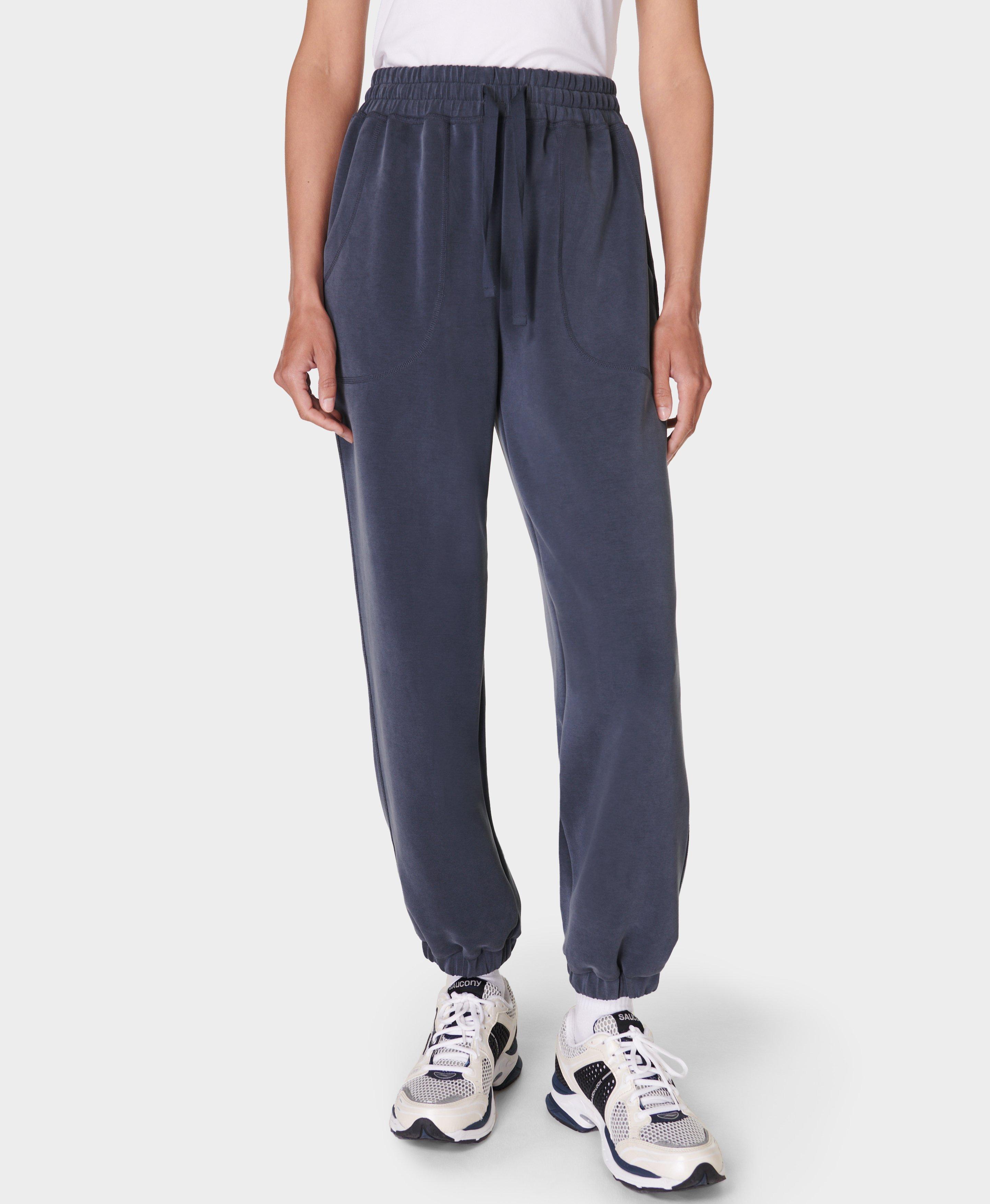 Sand Wash Cuffed Pants Navy Blue Women s Trousers Yoga Pants Sweaty Betty