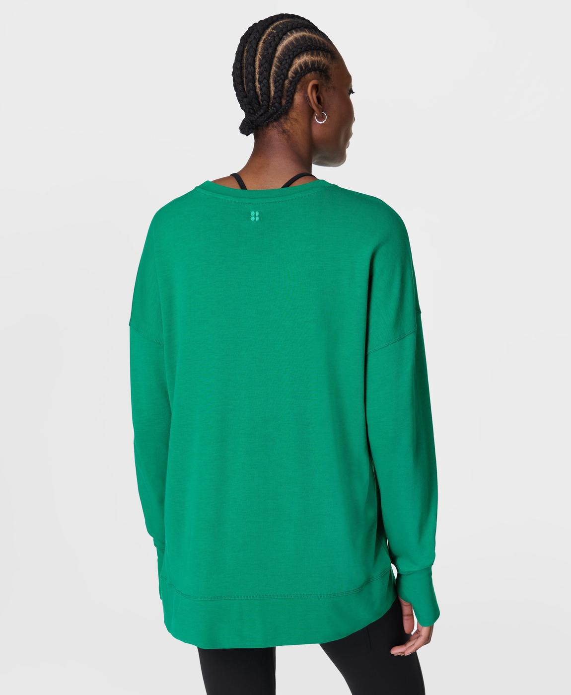 After Class Split Sweatshirt - Vivid Green | Women's After Class Split Sweatshirt - Vivid Green | Women's