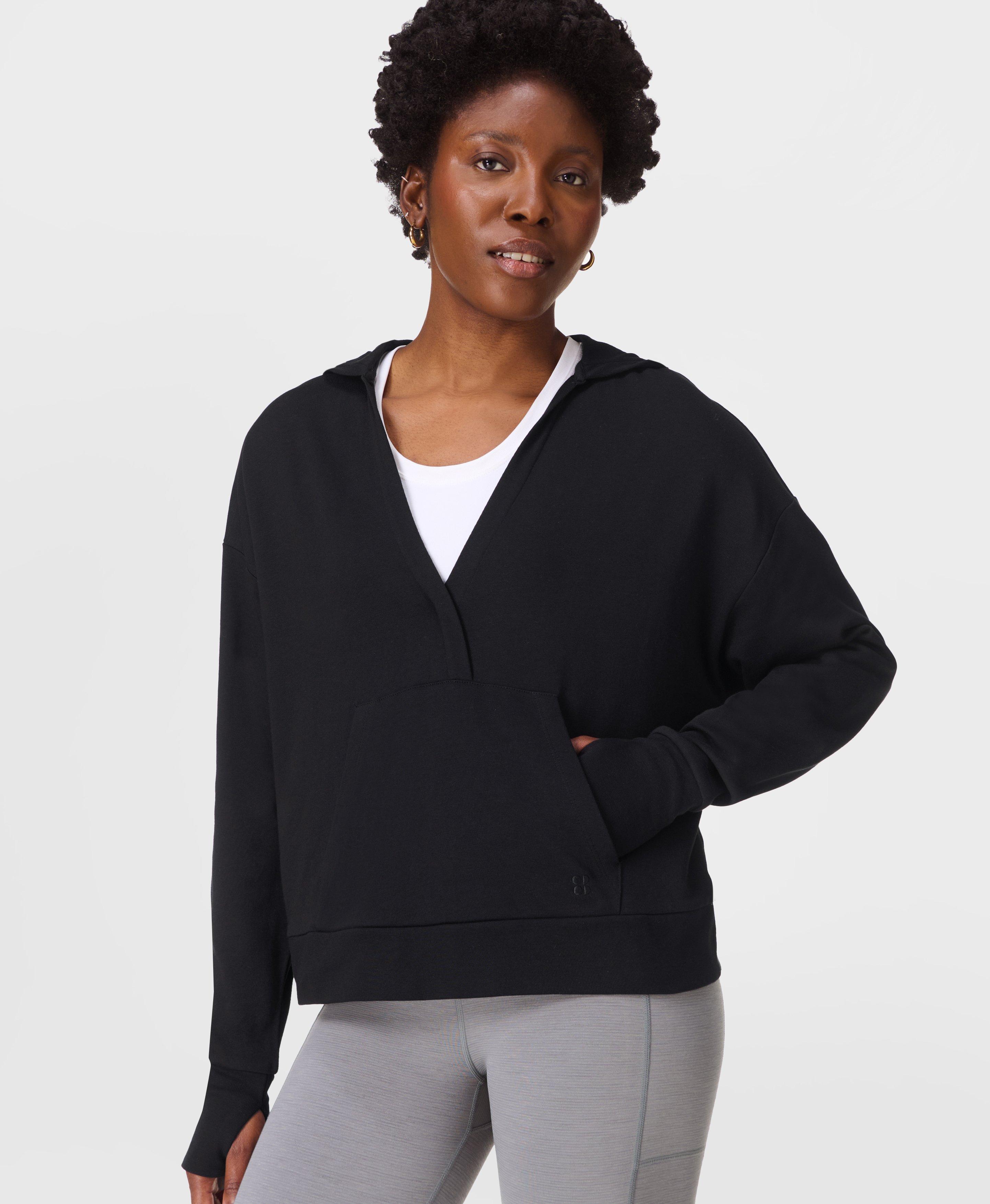 After Class Relaxed Hoodie, Black | Sweaty Betty