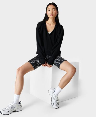 After Class Relaxed Hoodie, Black | Sweaty Betty