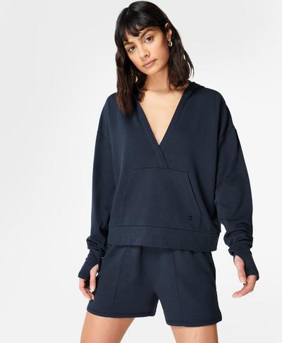 After Class Relaxed Hoodie, Navy Blue | Sweaty Betty