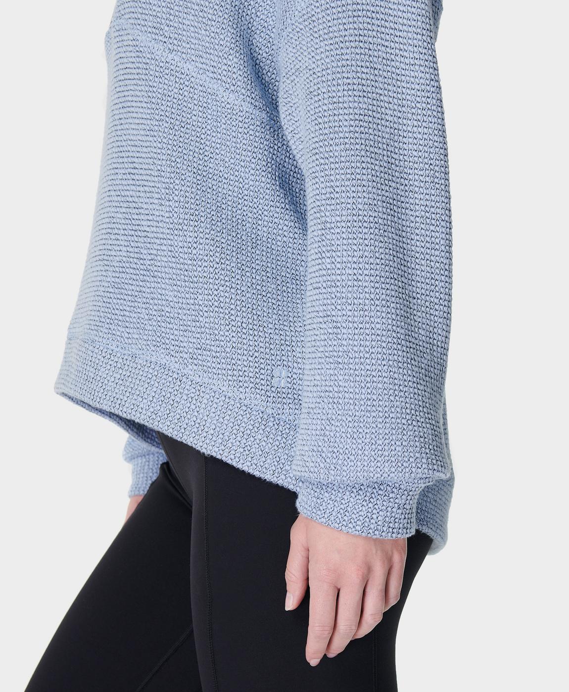 Restful Boucle Half Zip Sweatshirt - Breeze Blue | Women's Restful Boucle Half Zip Sweatshirt - Breeze Blue | Women's