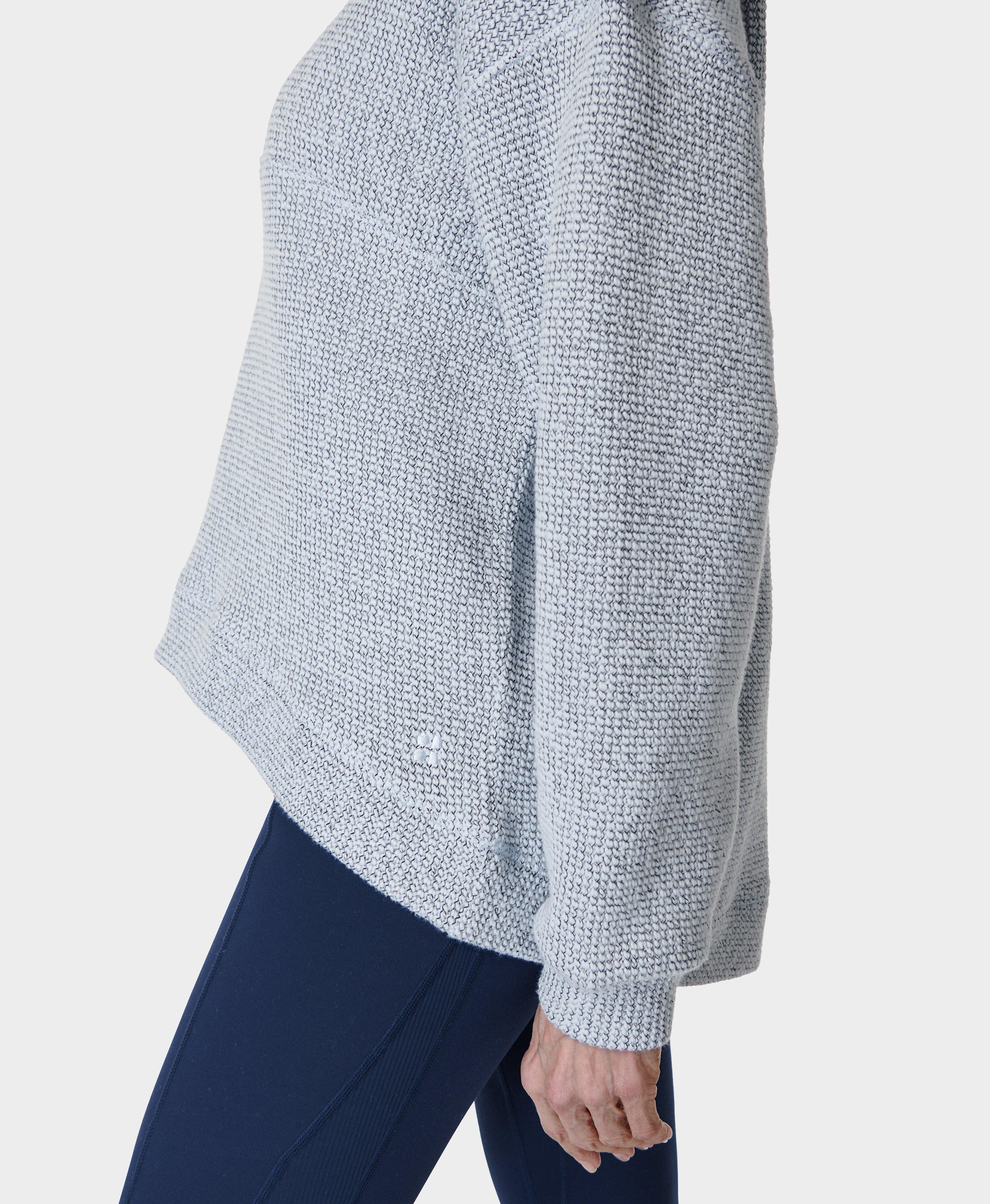 Restful Boucle Half Zip Sweatshirt - Salt Blue