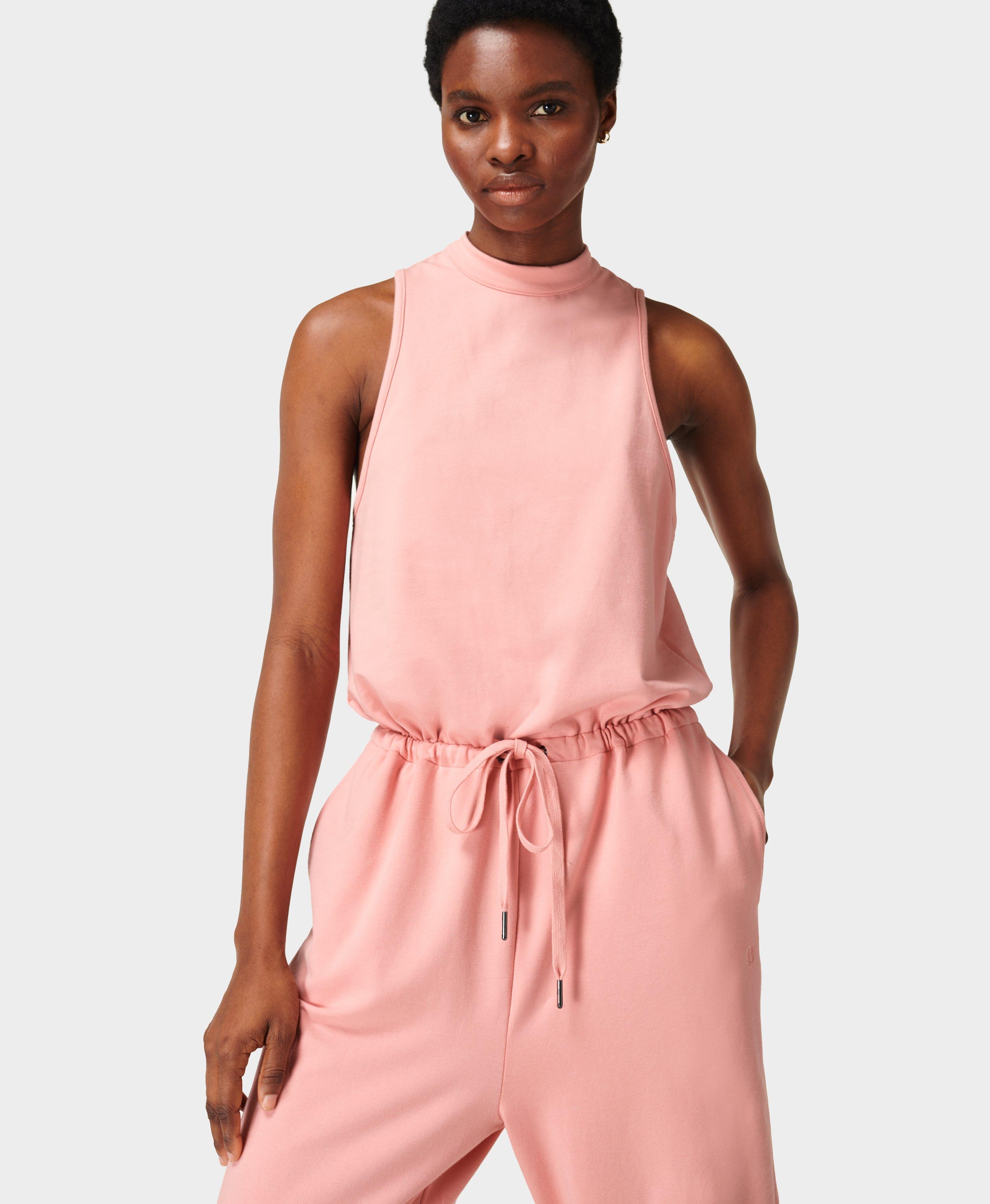 Pink store sleeveless jumpsuit