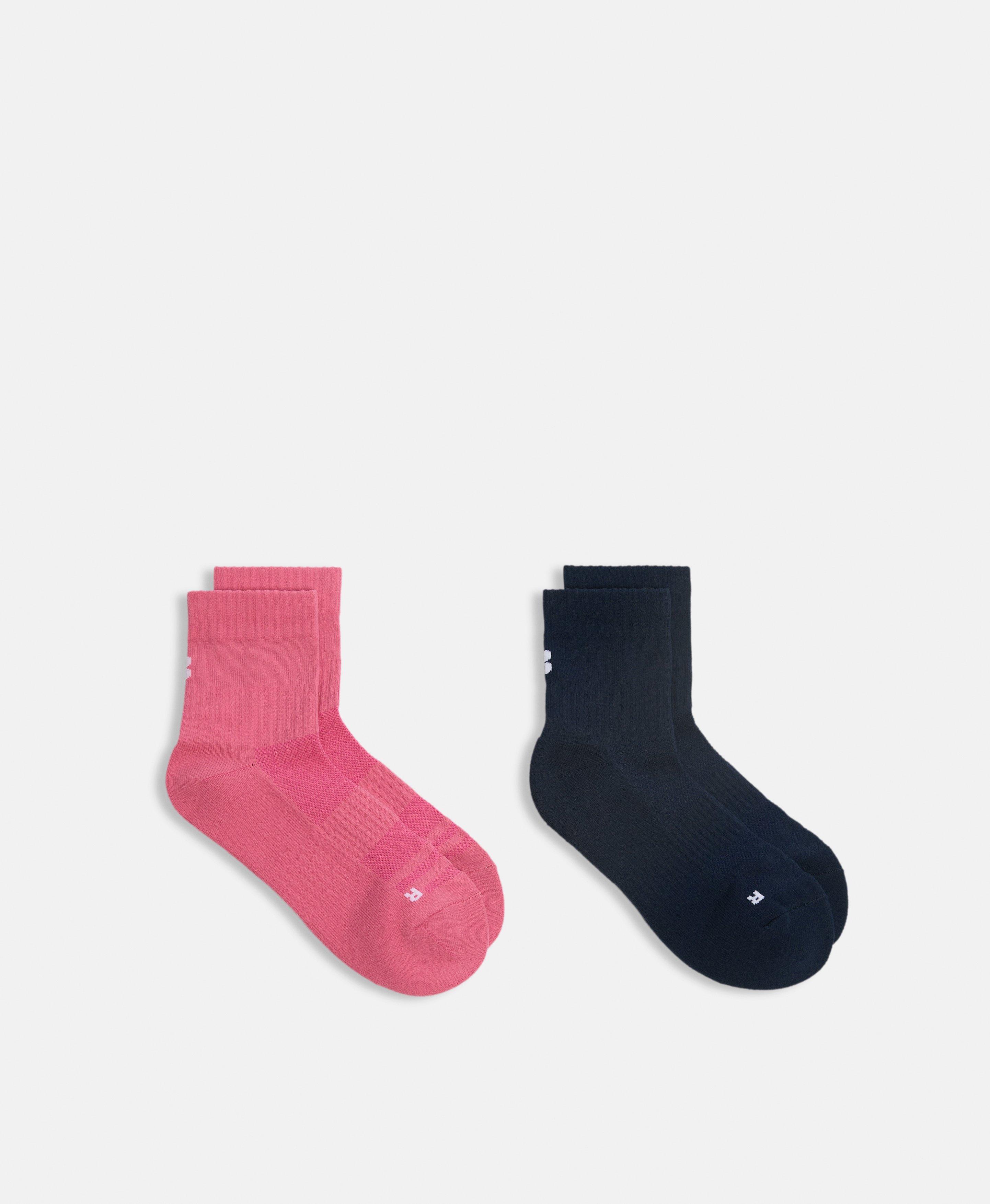 Sweaty Betty Crew Running Socks 2 Pack, Pink, Women's UK 6-8