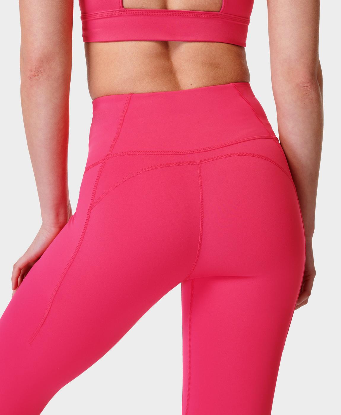 Super Soft Cropped Yoga Leggings - Glow Pink, Women's Leggings