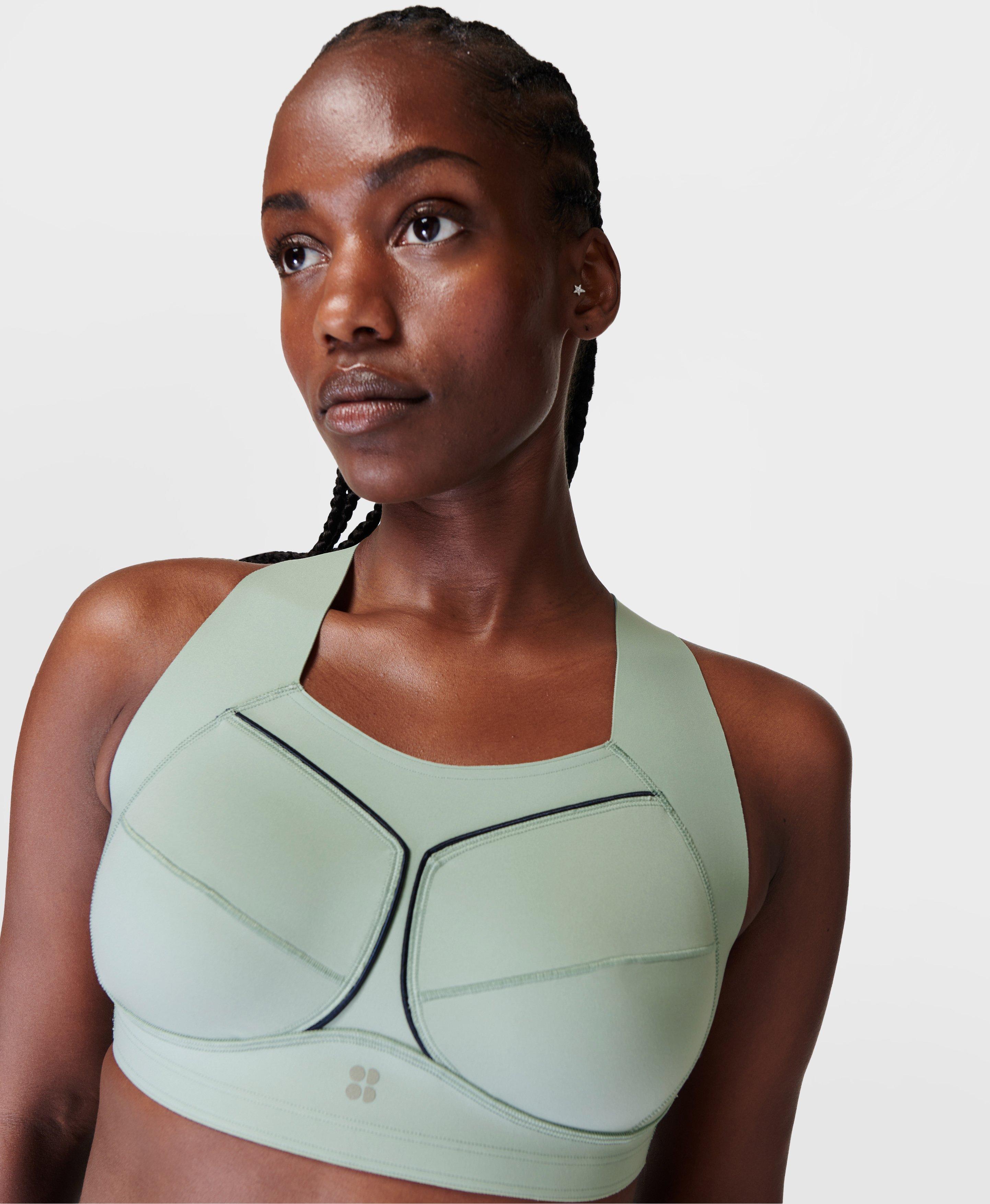 Zero Gravity Running Bra, Mist Blue | Sweaty Betty