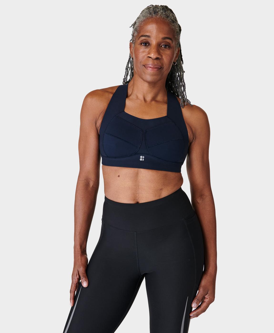 Ultimate Sports Bra® - Black  Plus size sports bras, Black sports bra,  Wireless sports bra