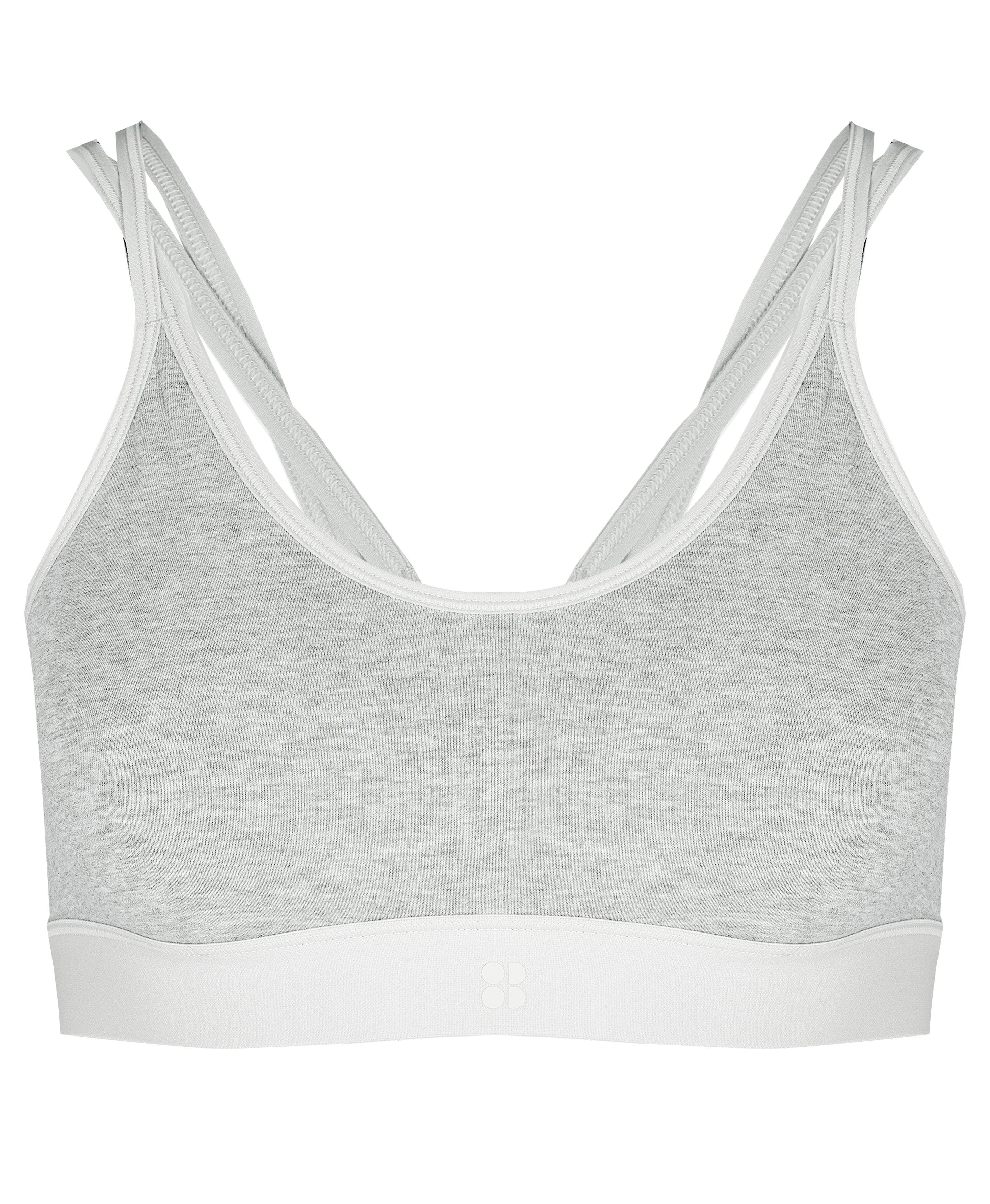 Sundown Soft Cotton Bralette - Light Grey Heather