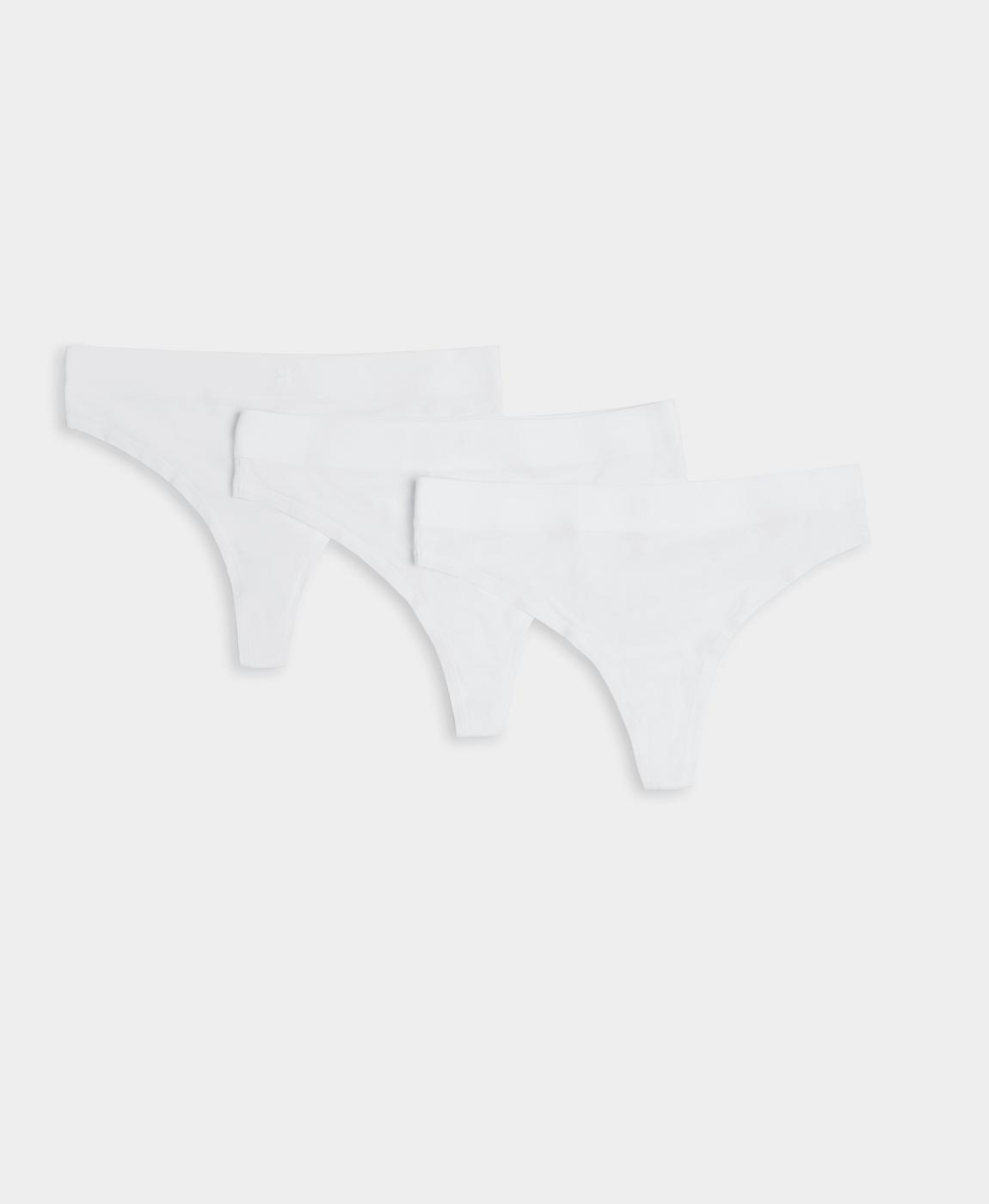 Sundown Soft Cotton Thong 3 Pack - White