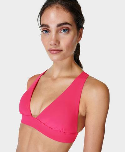 Peninsula Xtra Life Bikini Top , Glow Pink | Sweaty Betty
