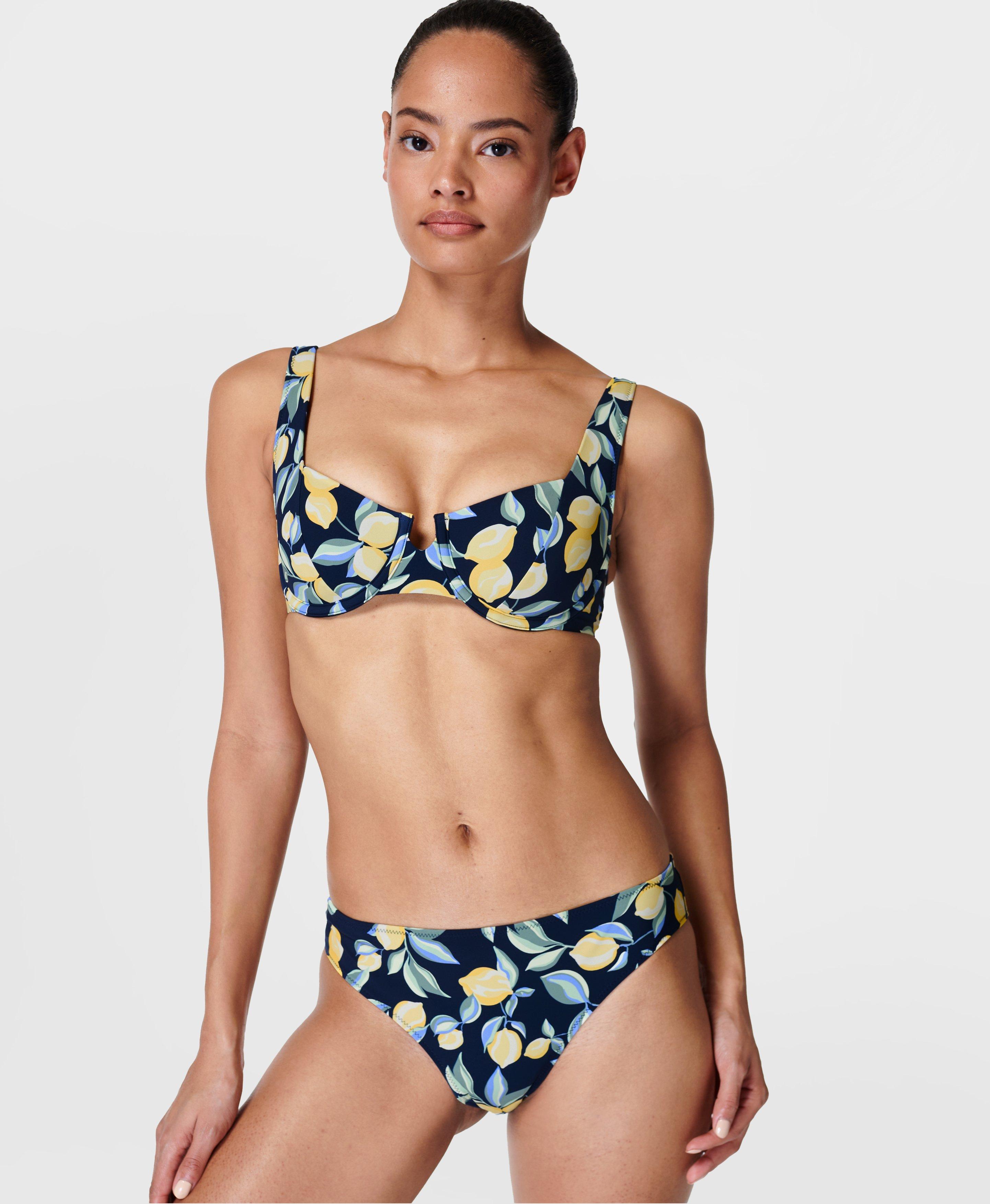 Brook High Waist Xtra Life Bikini Brief - Blue Lemon Tree Print, Women's  Swimsuits & Bikinis