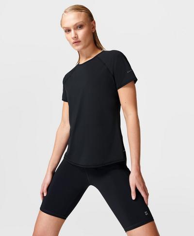 Distance Running T-shirt , Black | Sweaty Betty