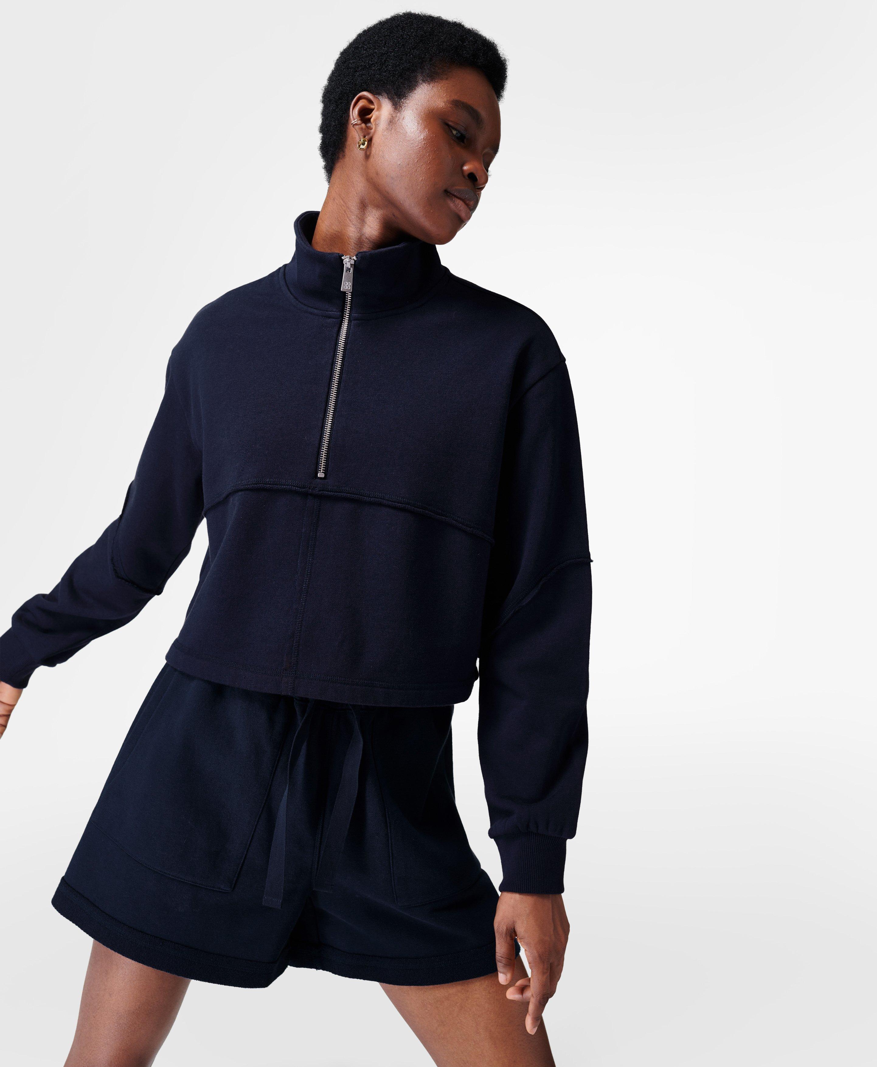 Revive Half Zip Sweatshirt- navyblue | Women's Jumpers, Sweatshirts u0026  Hoodies | www.sweatybetty.com