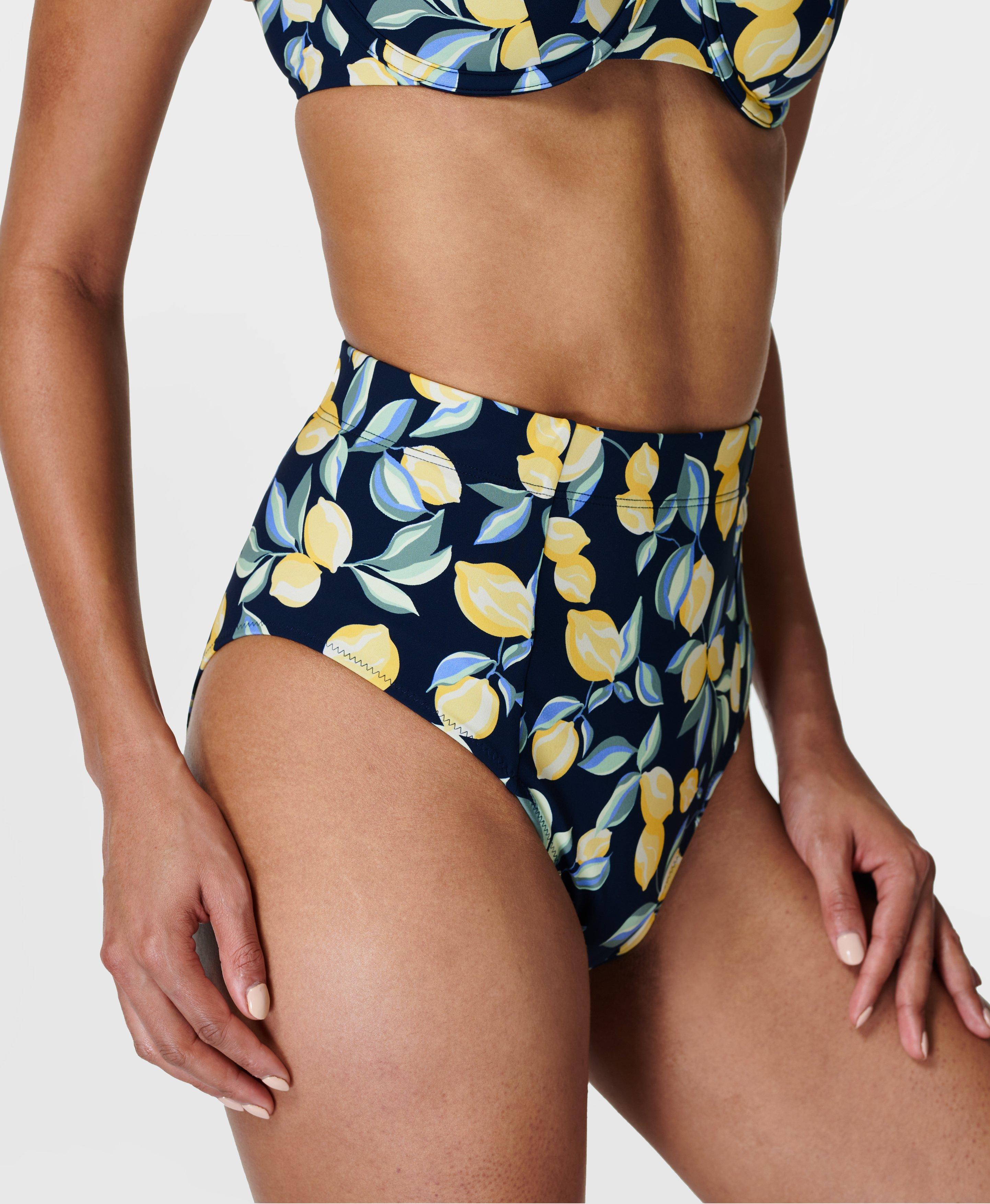 Brook High Waist Xtra Life Bikini Brief - Blue Lemon Tree Print, Women's  Swimsuits & Bikinis