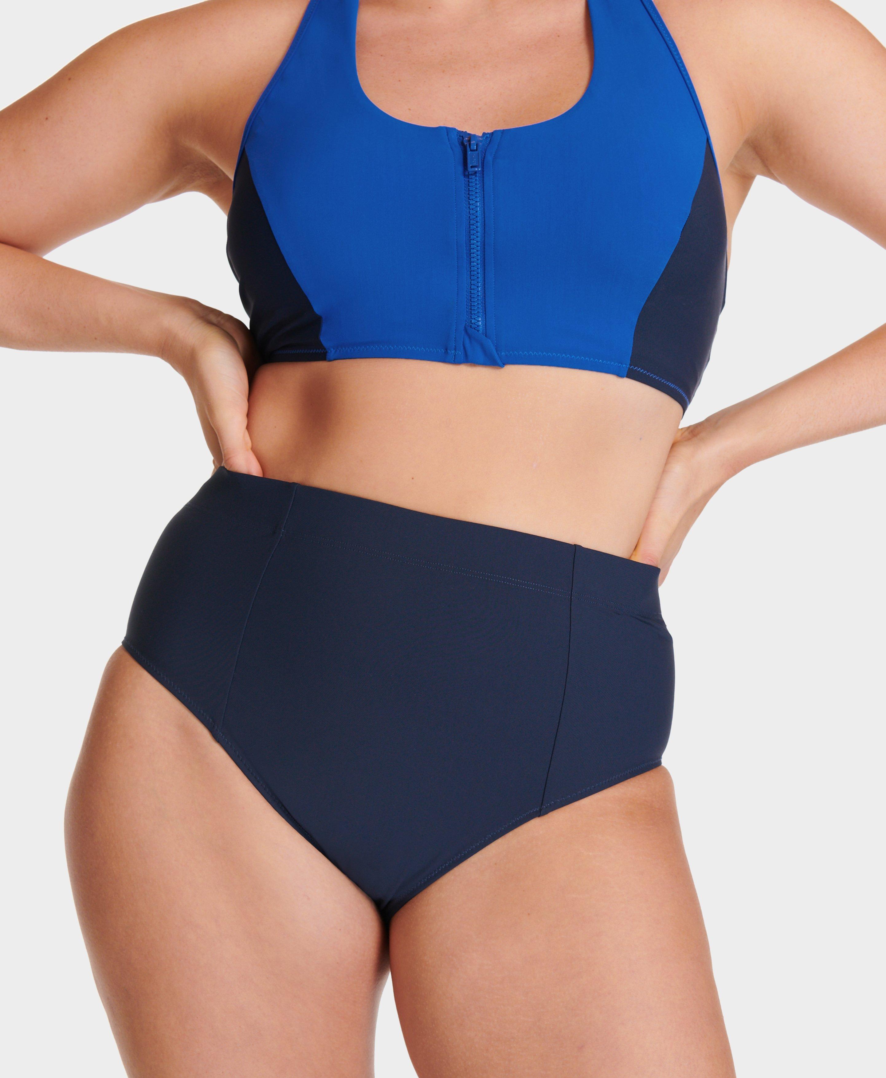 High waisted navy deals blue bikini bottoms