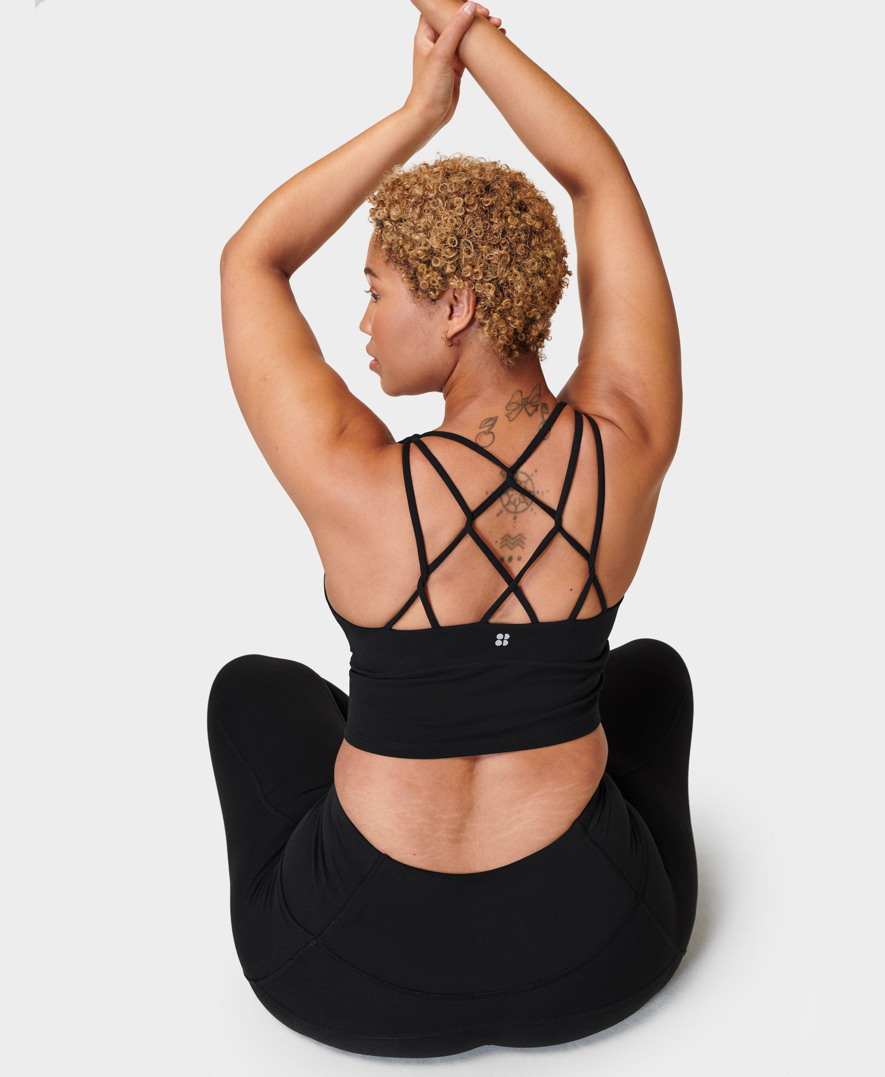 Super Soft Crop Strappy Back Workout Bra Tank