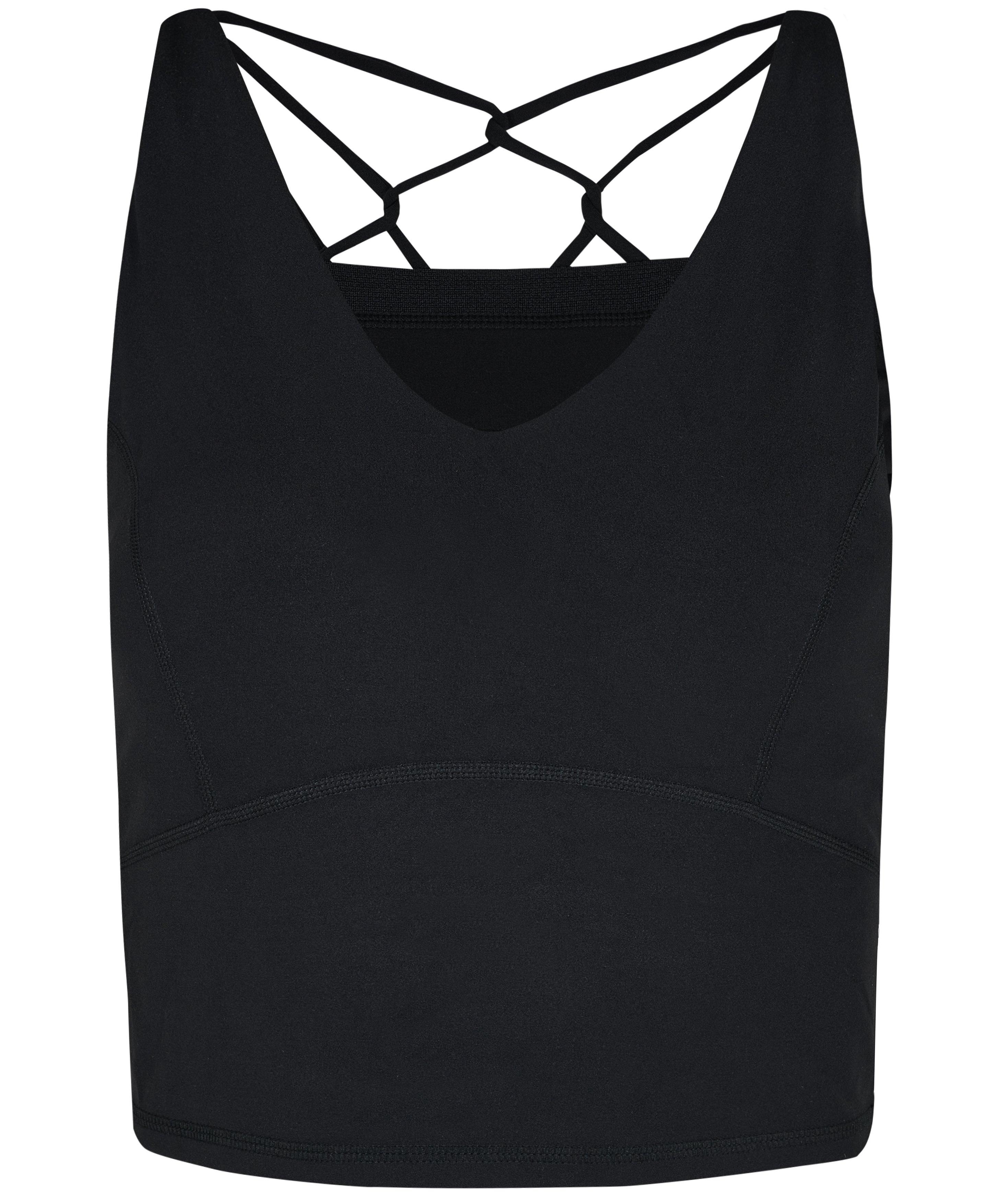 MIJIE Women's Turtleneck Sports Bra, Strappy Back Crop Top with Removable  Chest Pad, Bras Wirefree Cropped Tank (Black Small)