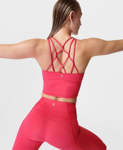 Super Soft Strappy Back Gym Vest, Glow Pink | Sweaty Betty
