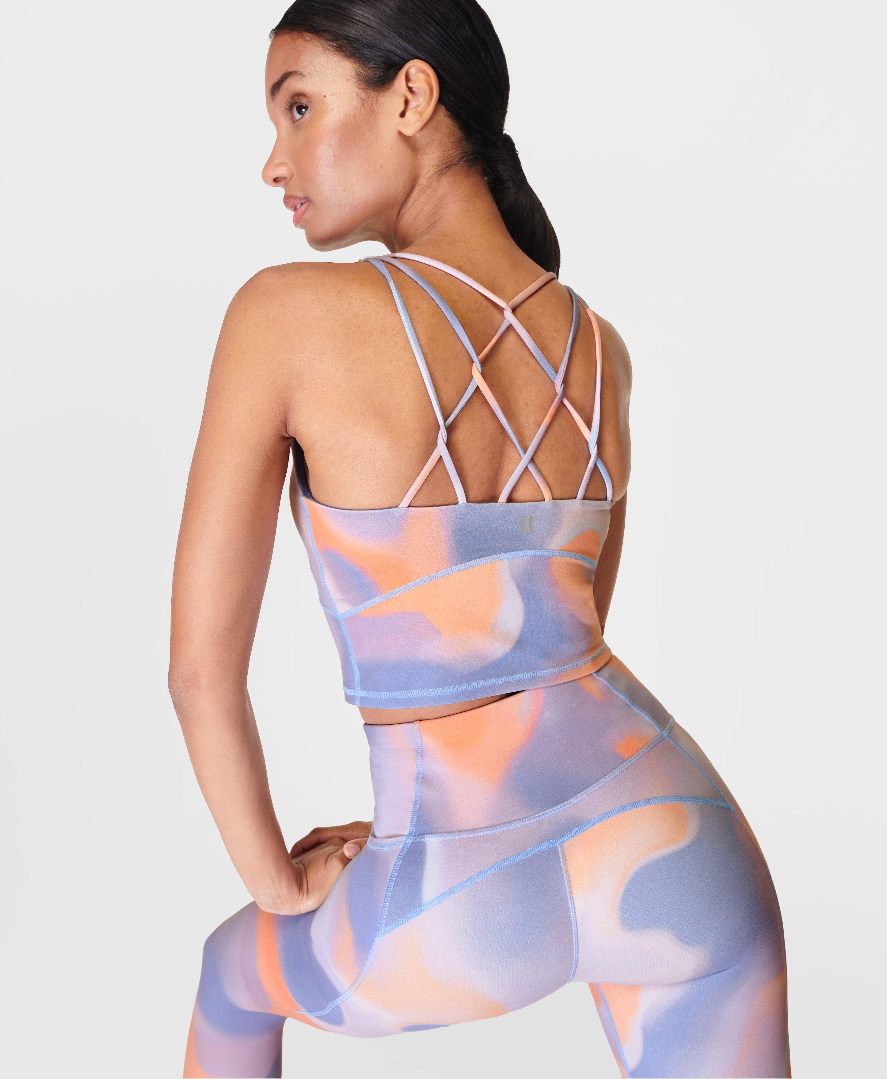 Sweaty Betty Super Soft Crop Strappy Back Gym Vest, Orange, Women's XXS