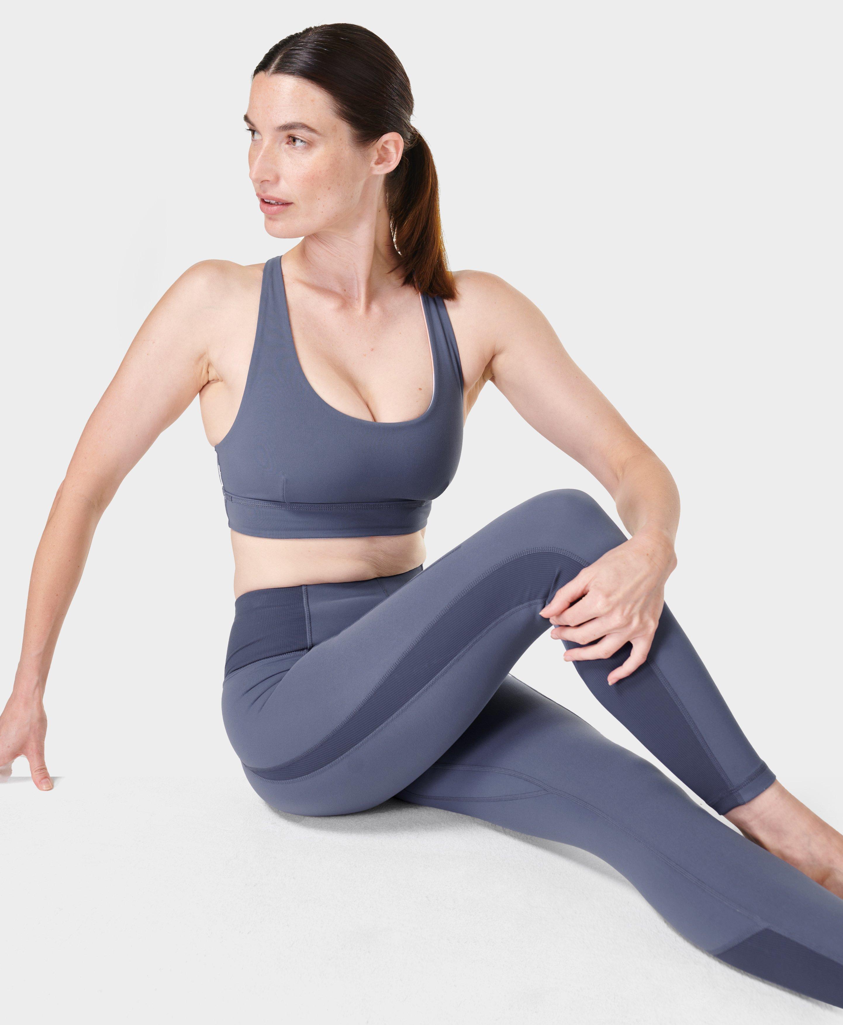 Super Soft Ribbed 7/8 Yoga Leggings - Endless Blue, Women's Leggings