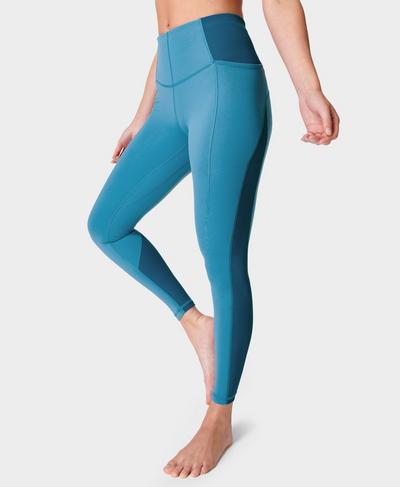 Super Soft  Ribbed Yoga Leggings, Horizon Blue | Sweaty Betty