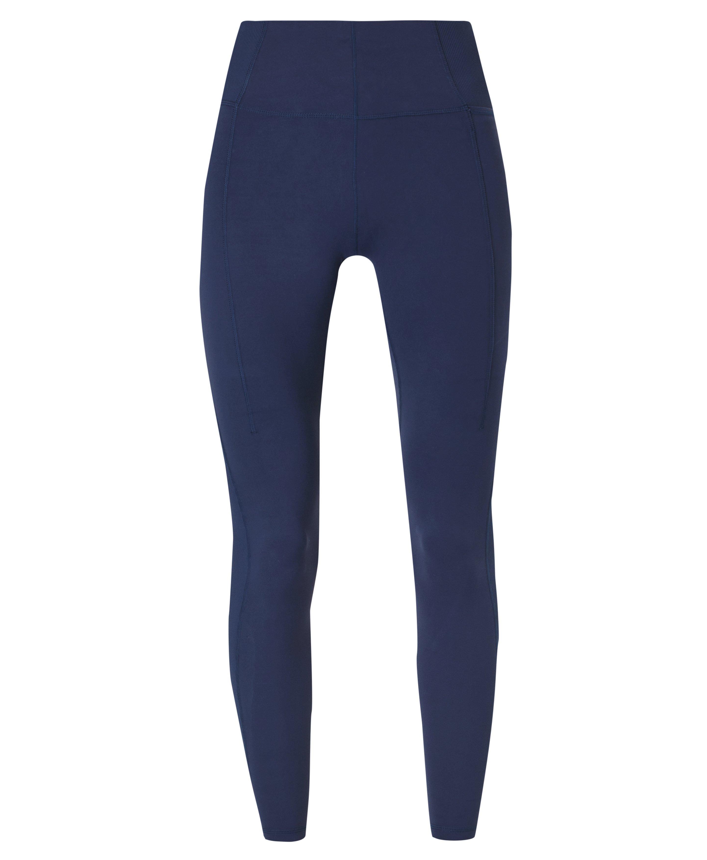 Super Soft Ribbed Yoga Leggings - Navy Blue, Women's Leggings