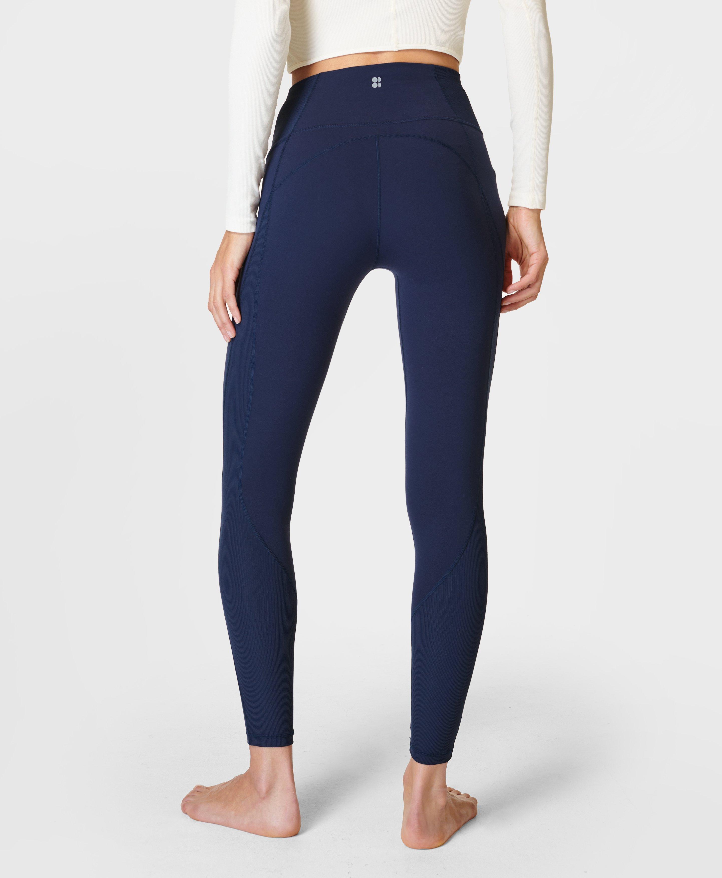 ULTRA FLIRT Womens Navy Ribbed Skinny Leggings Juniors L レディース - 靴下・レッグウェア