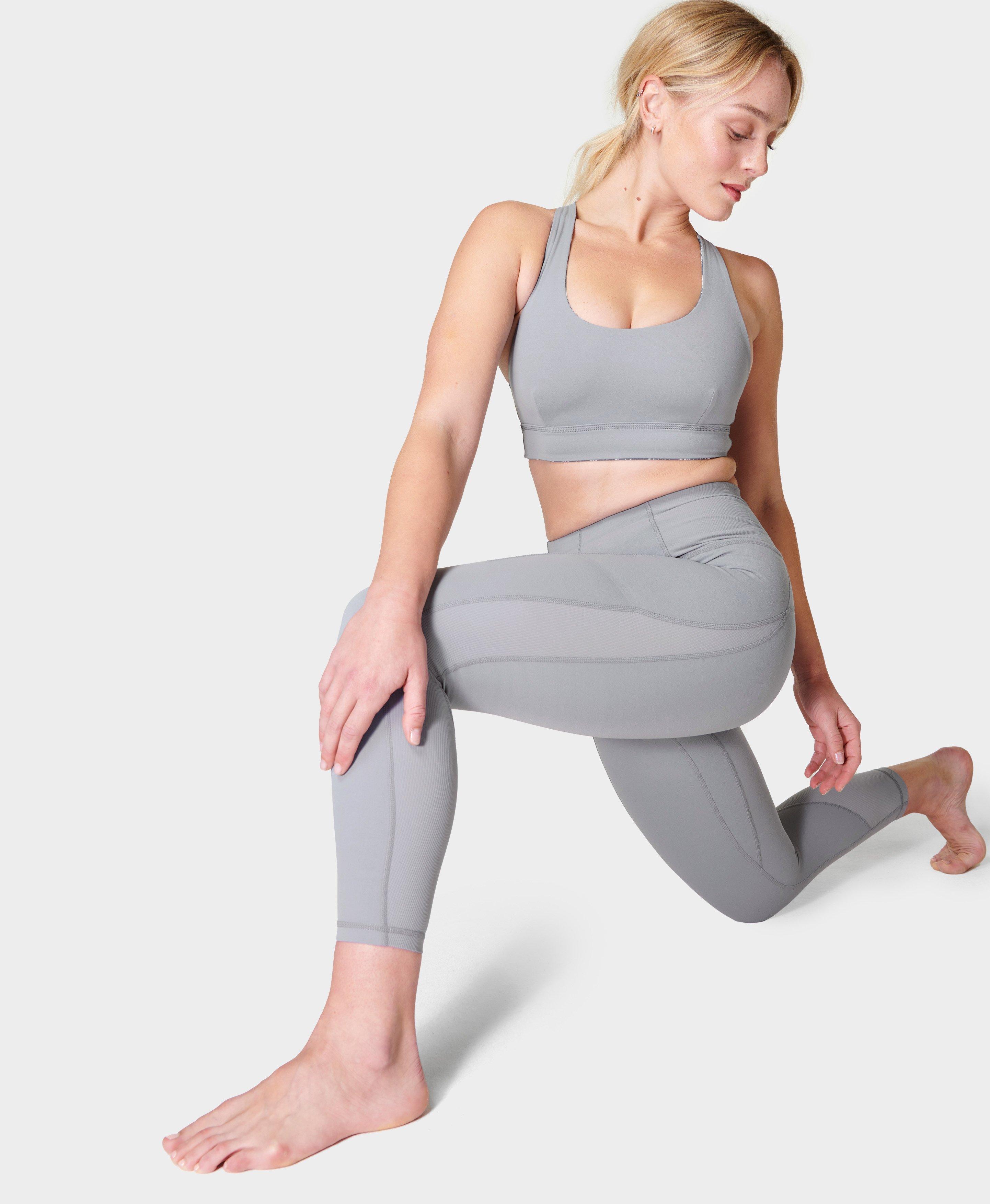 Sweaty Betty Super Soft Flow Ribbed Yoga Leggings, Trek Green