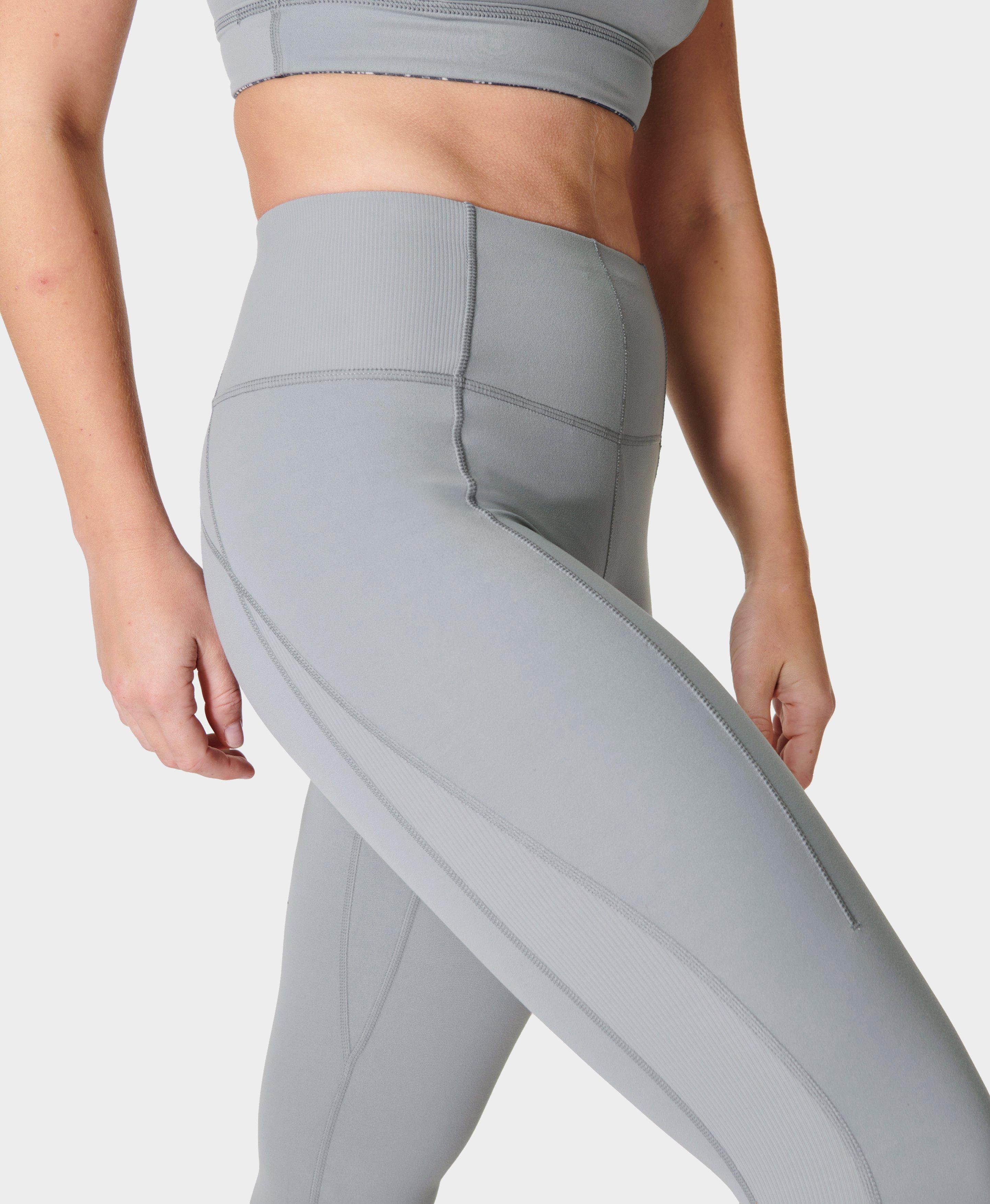 Super Soft Ribbed 7/8 Yoga Leggings - Neutral Flow Grey