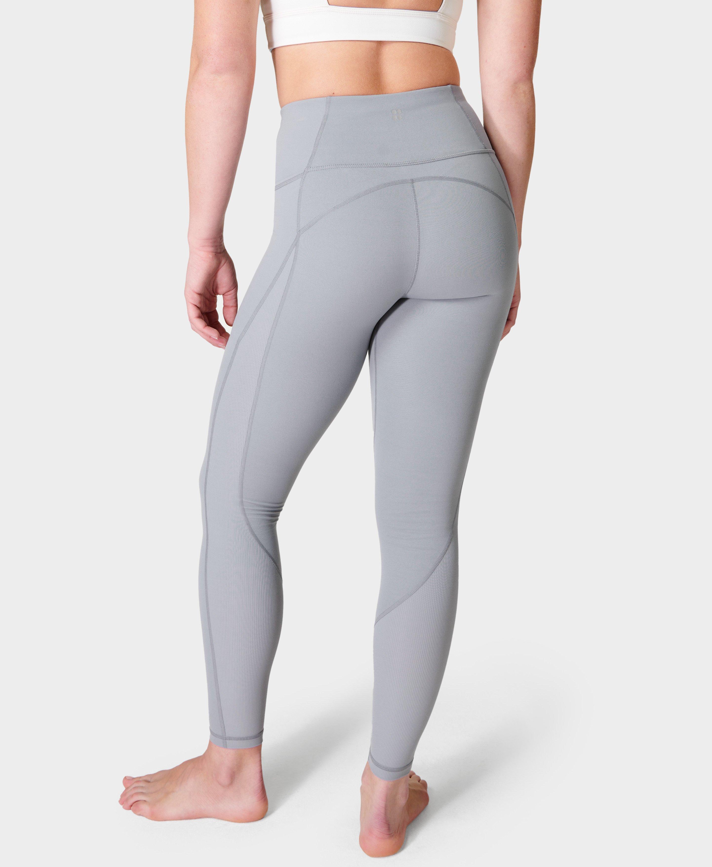 Super Soft Ribbed Yoga Leggings - Neutral Flow Grey, Women's Leggings