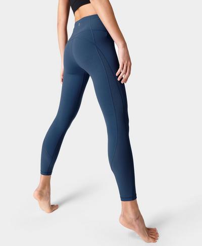 Super Soft  Ribbed 7/8 Yoga Leggings , Nordic Blue | Sweaty Betty