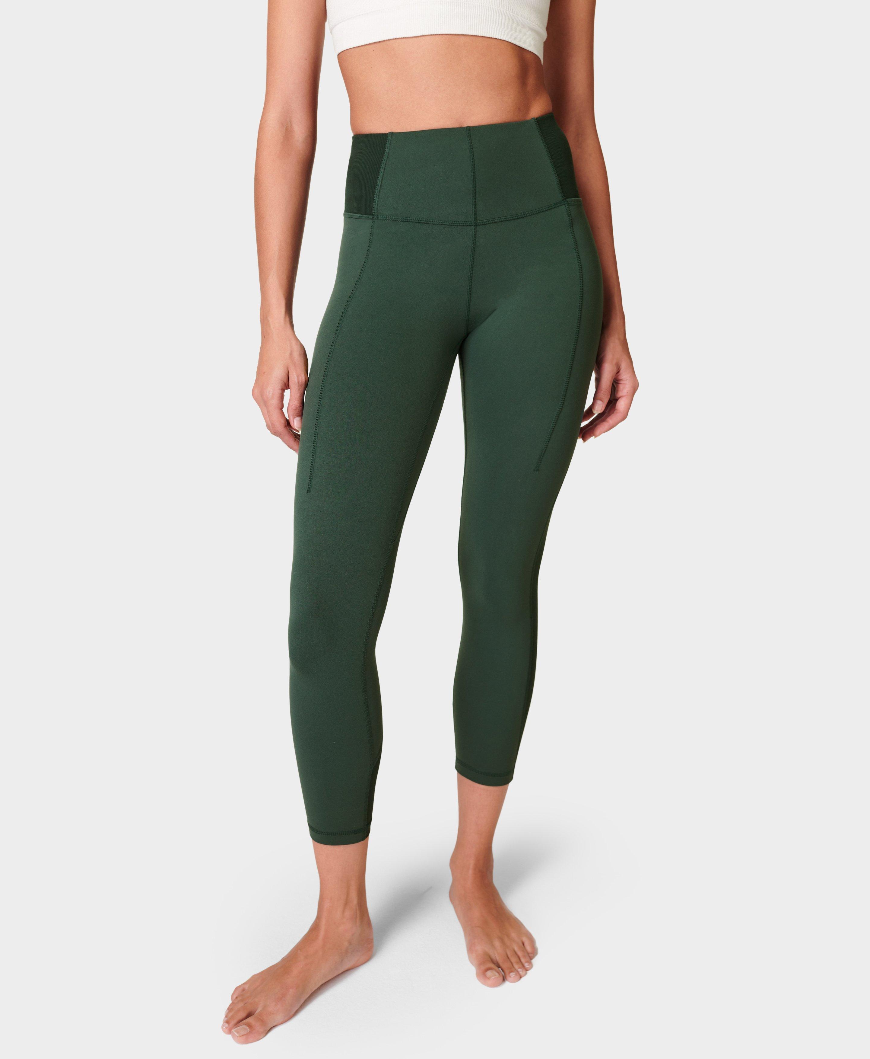 Nordstrom Zella High Waist 7/8 Daily Pocket Leggings Size XS Yoga Running  Green
