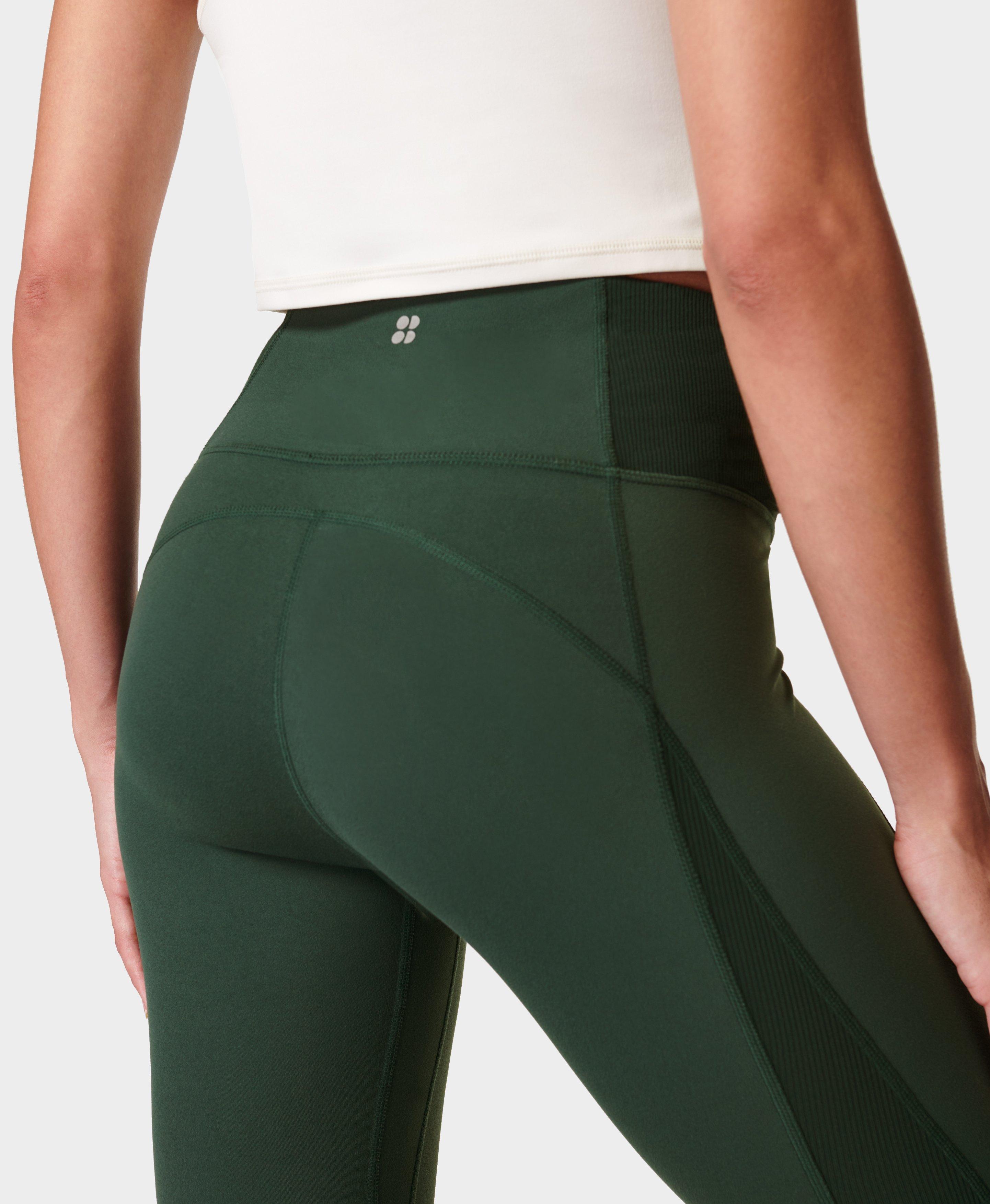 Super Soft Ribbed Yoga Leggings - Trek Green, Women's Leggings