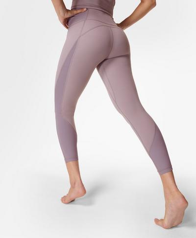 Super Soft  Ribbed 7/8 Yoga Leggings, Twilight Purple | Sweaty Betty